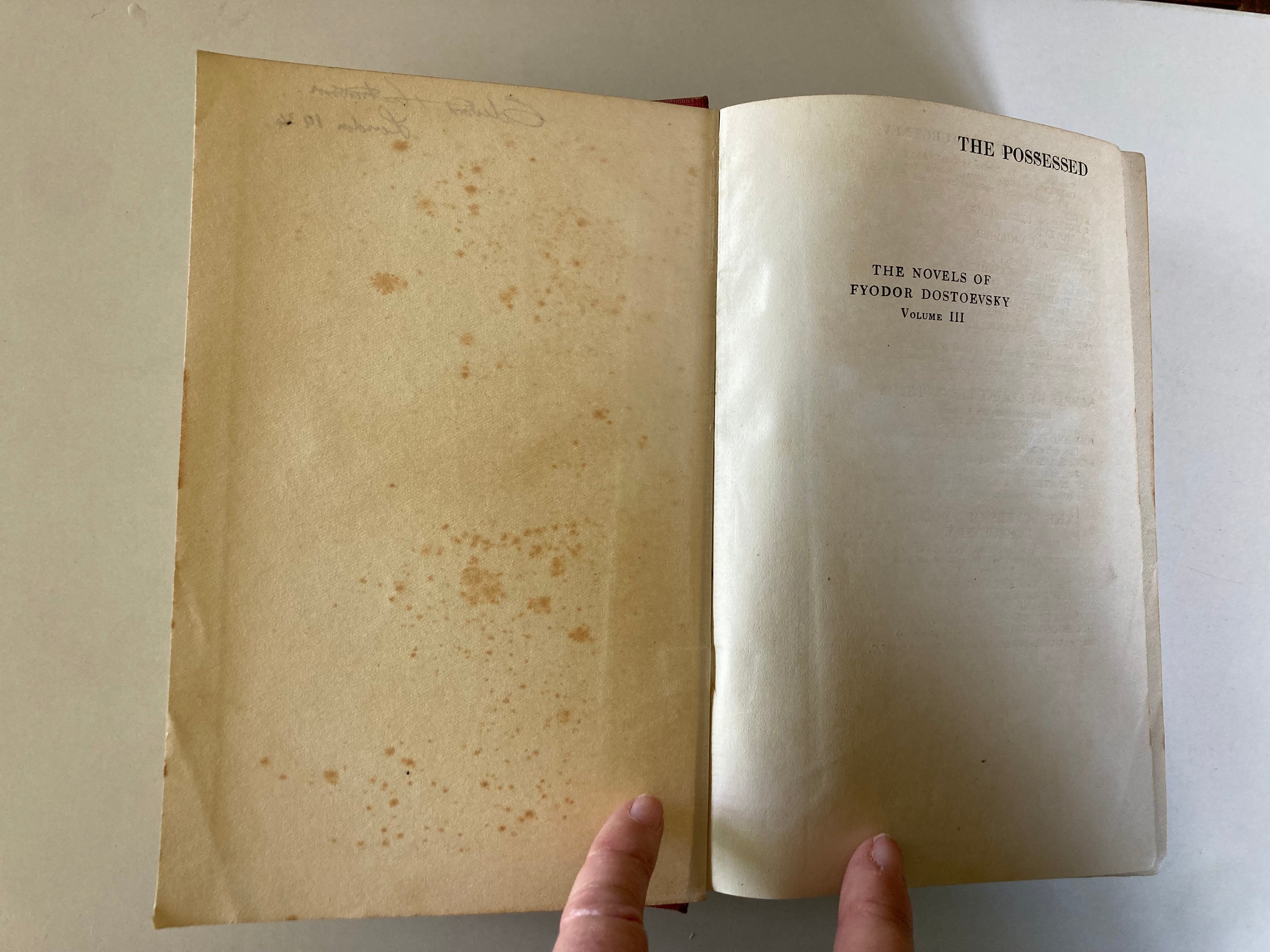 The Possessed by Fyodor Dostoevsky Translated by Constance Garnett 1913 First Edition Cloth Hardback Book