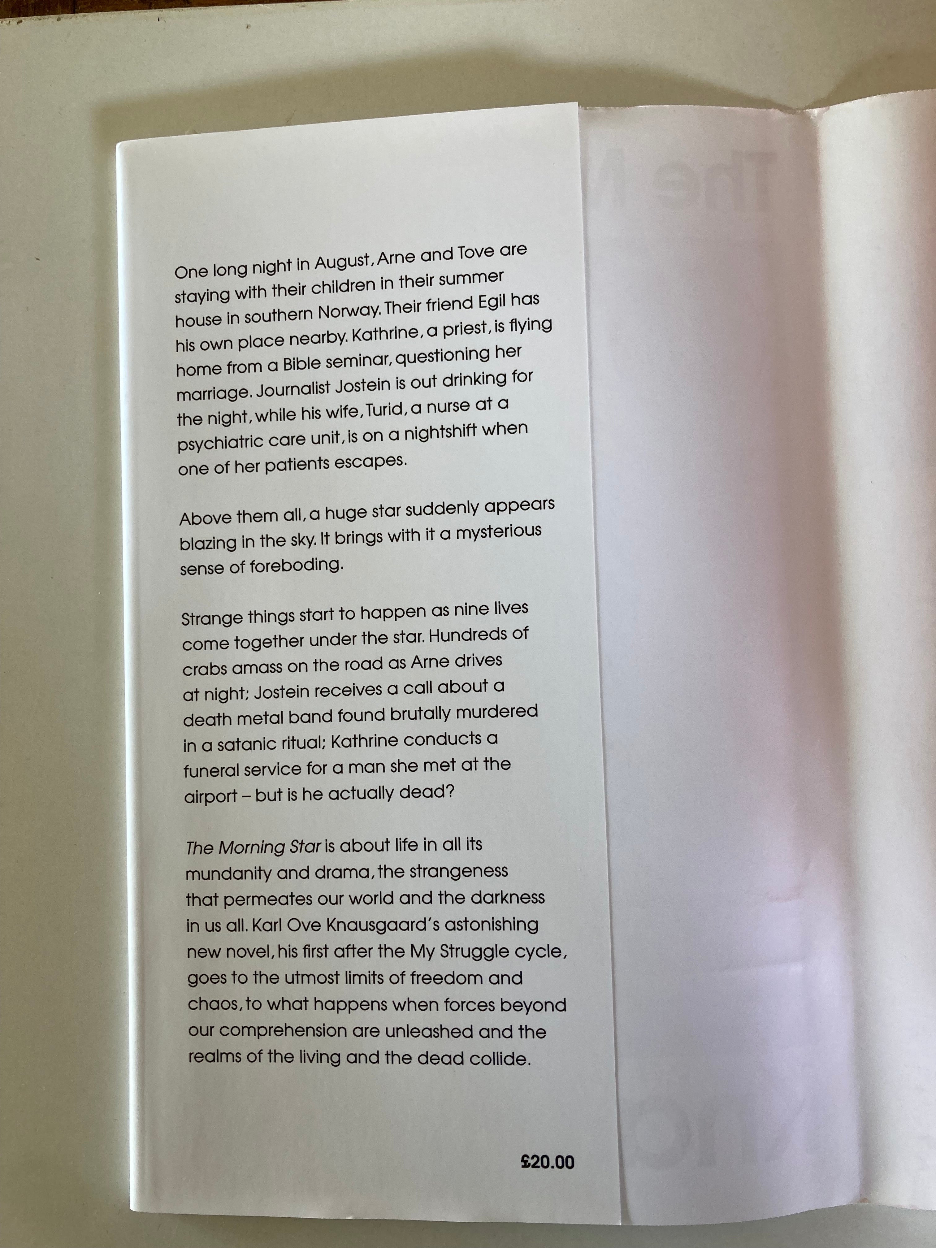 The Morning Star by Karl Ove Knausgård Signed First Edition Hardback Book