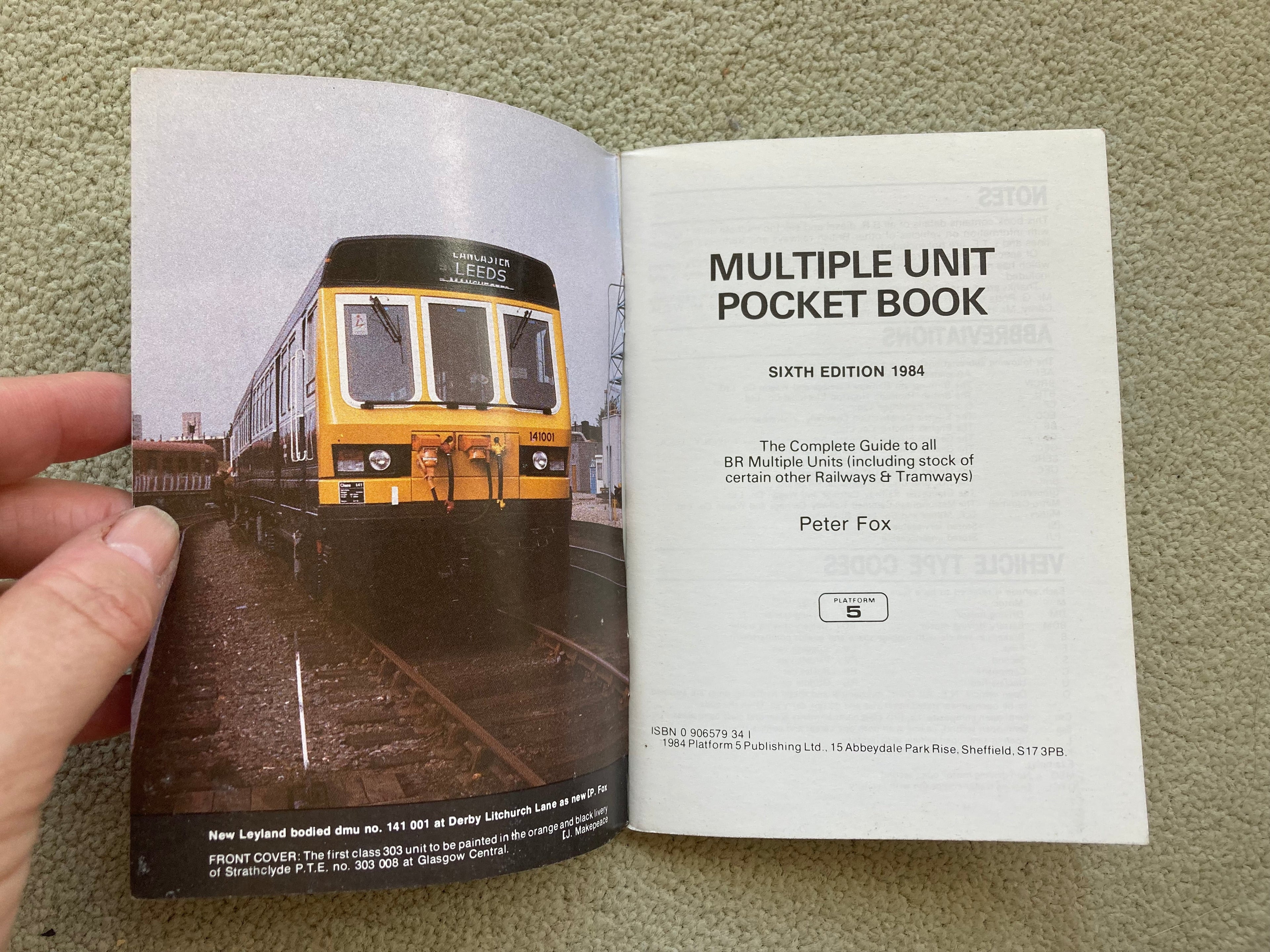 15 British Rail Pocket Books Multiple Unit Coaching Stock and Motive Power 1979-1984