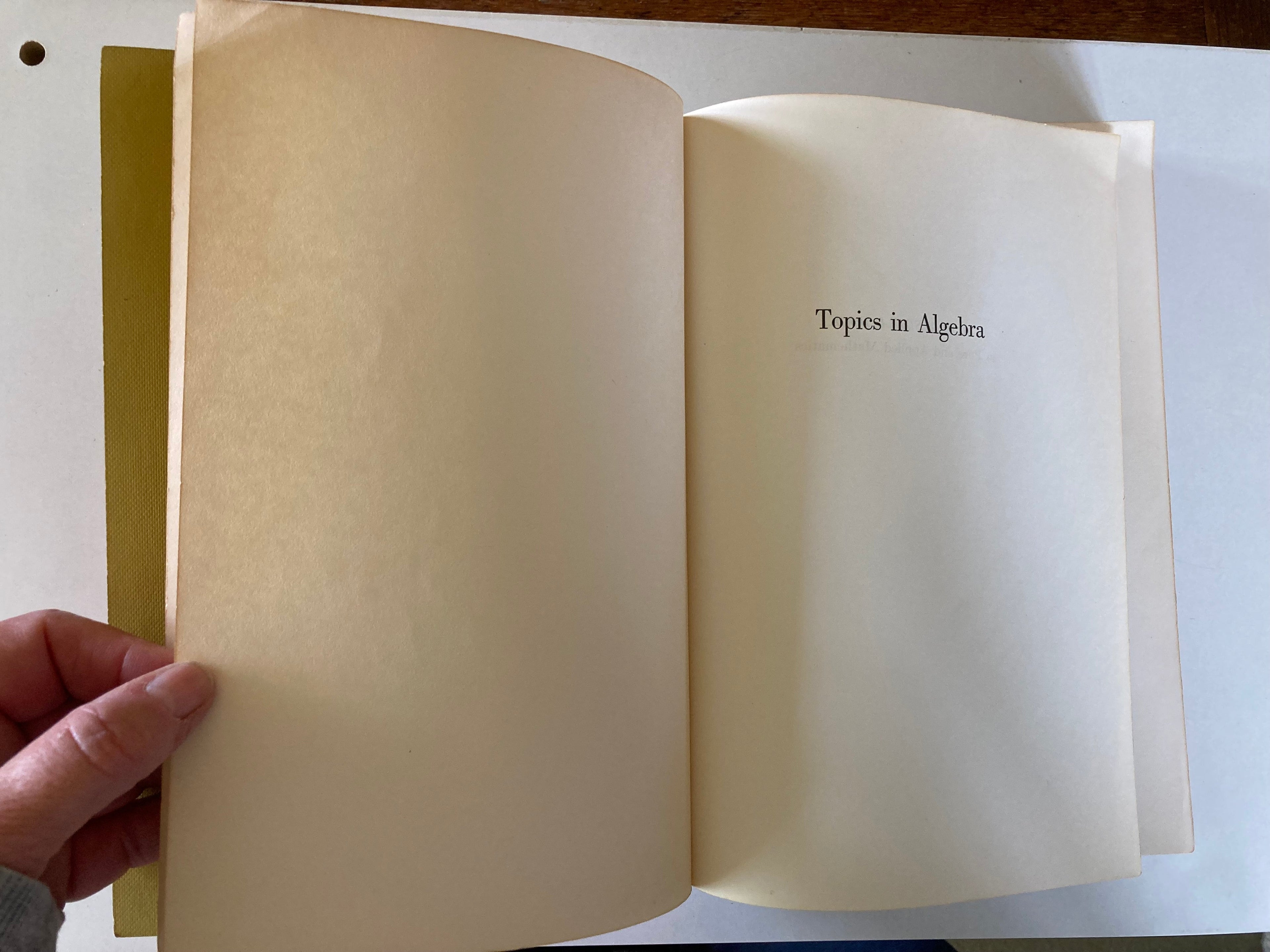 Topics in Algebra by I N Herstein First Edition Paperback from 1964