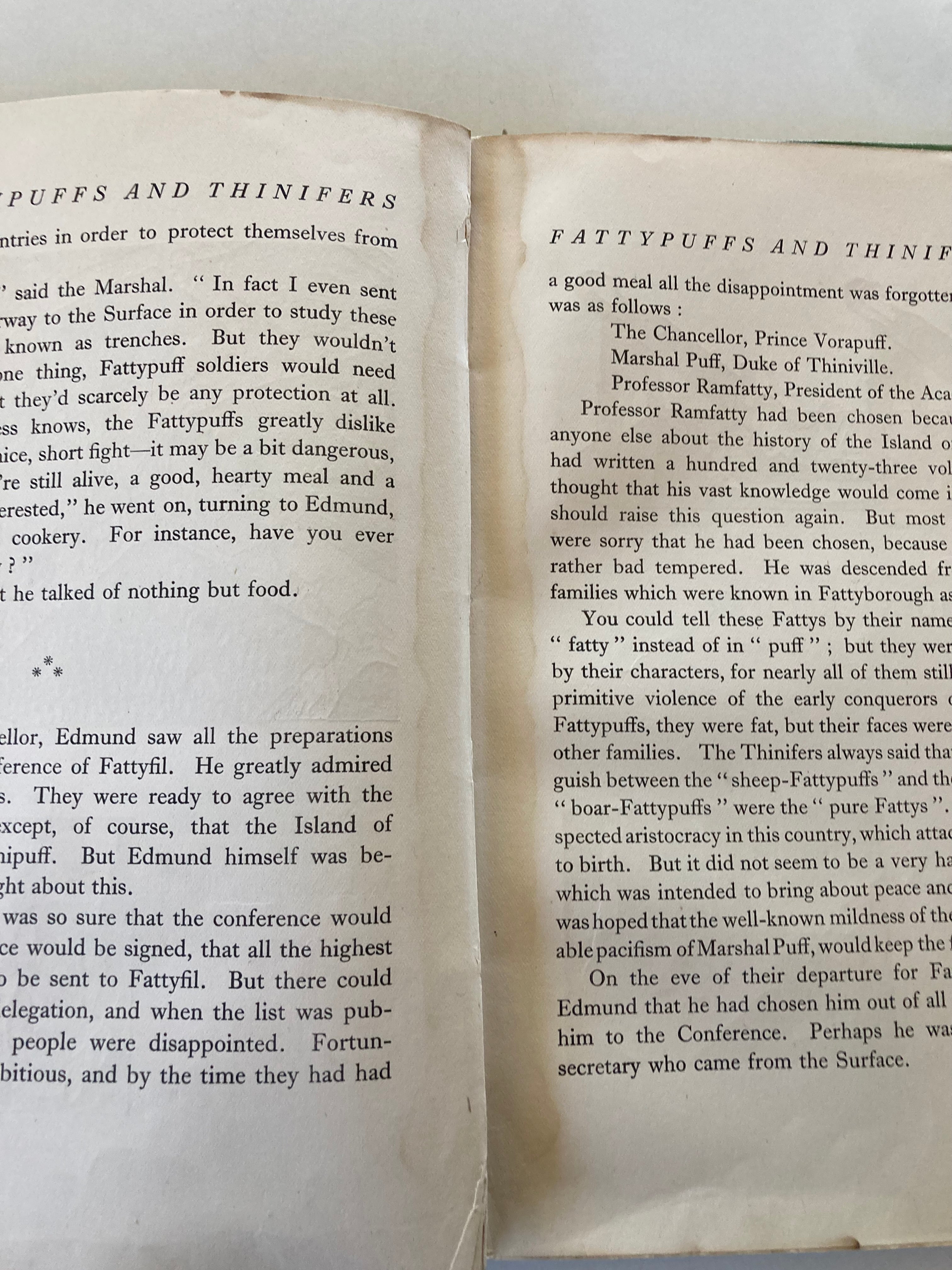 Fattypuffs and Thinifers by Andre Maurois Translated by Norman Denny Illustrated by Jean Bruller First Edition 1941