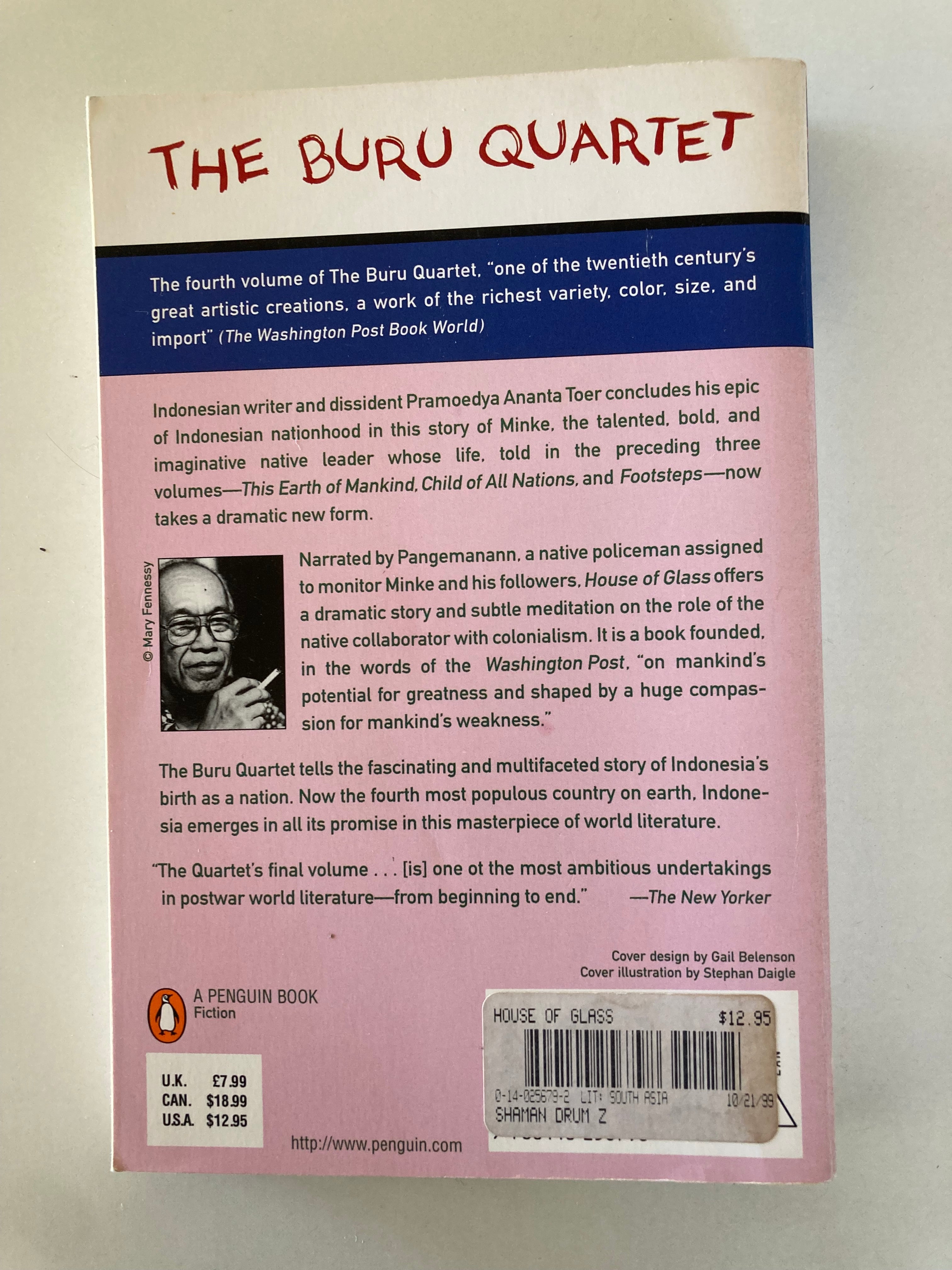 The Buru Quartet Pramoedya Ananta Toer Penguin Paperback Collection This Earth of Mankind