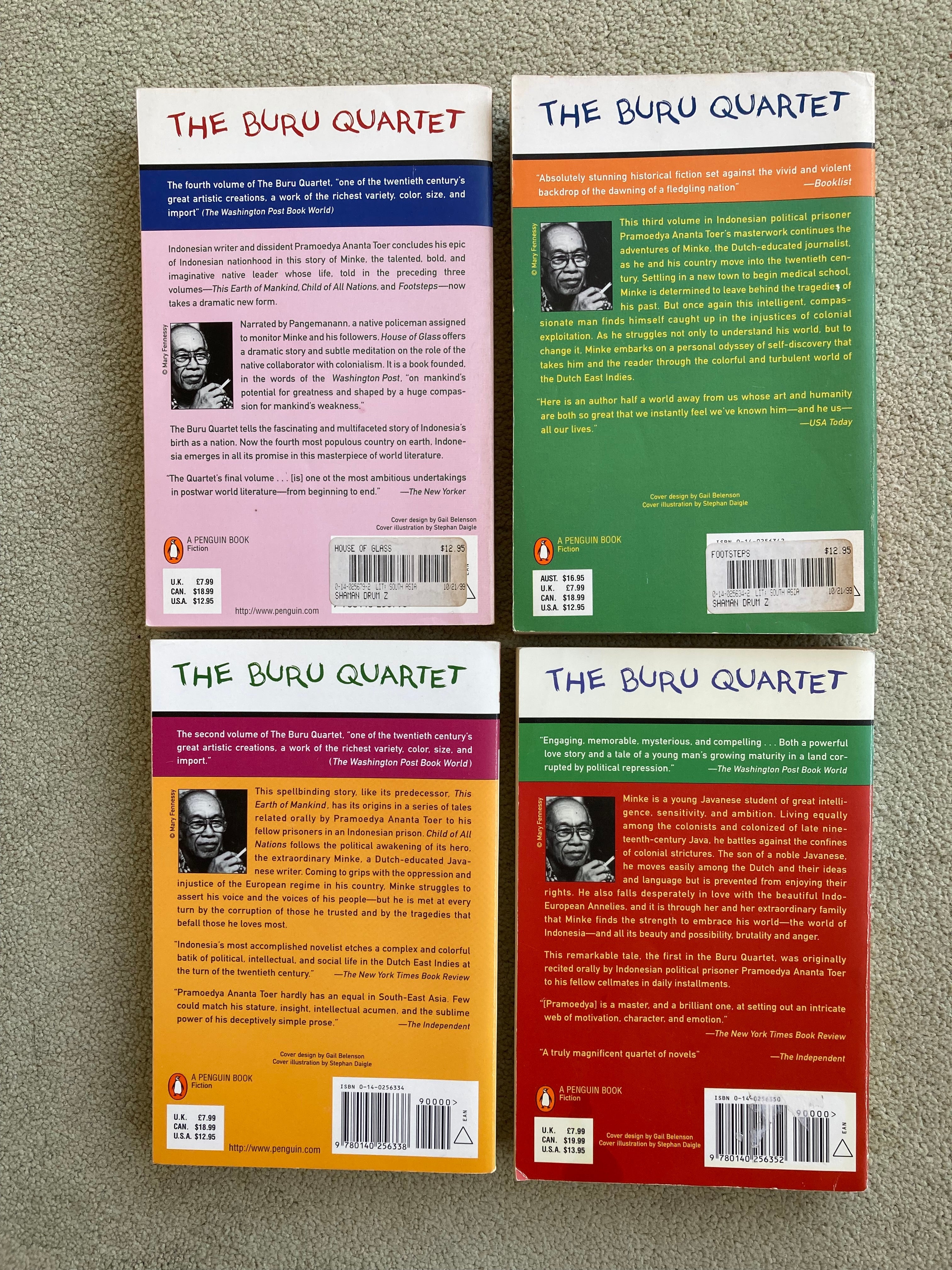 The Buru Quartet Pramoedya Ananta Toer Penguin Paperback Collection This Earth of Mankind