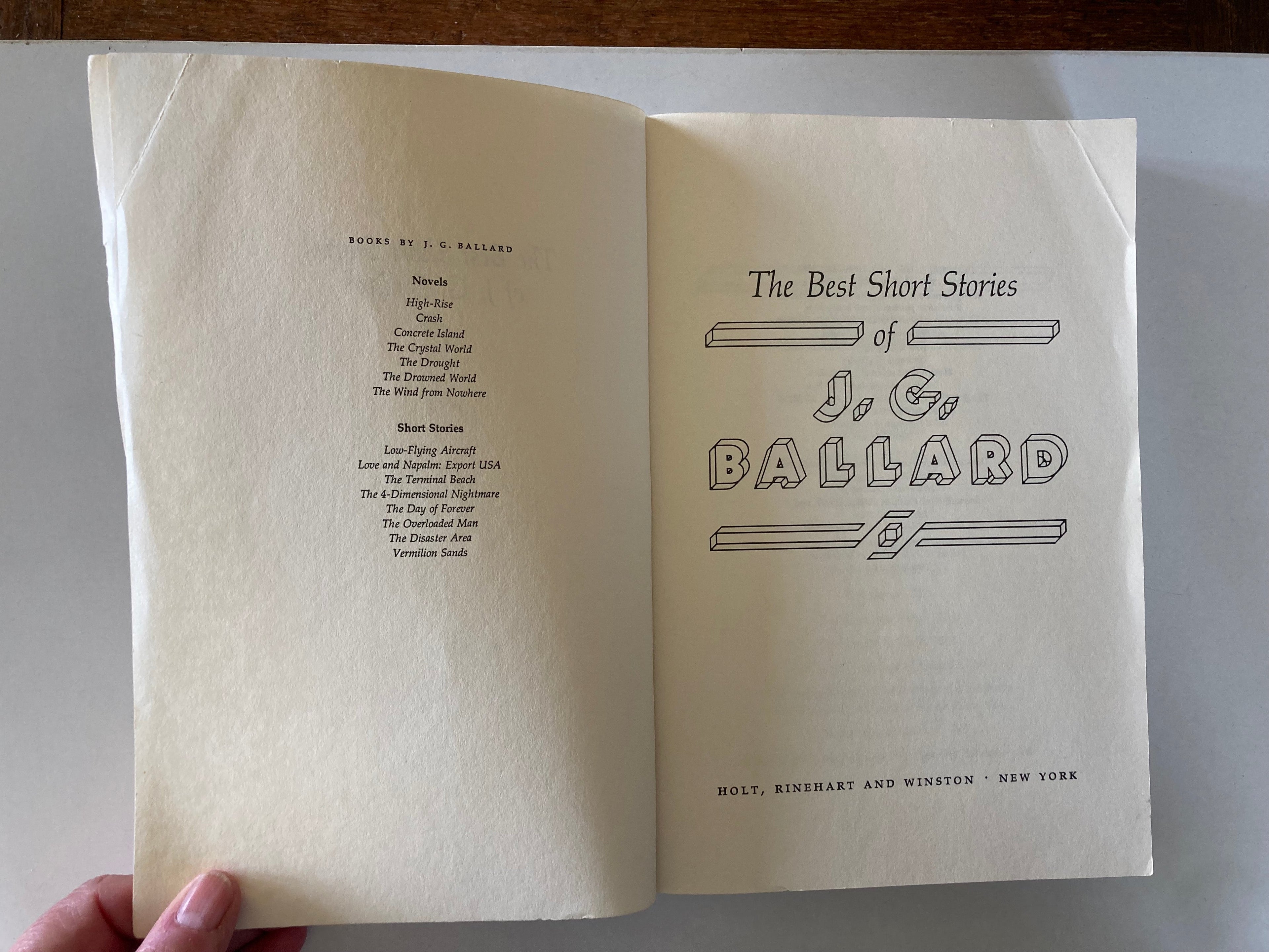 The Best Short Stories of J G Ballard Paperback Book Published in 1978