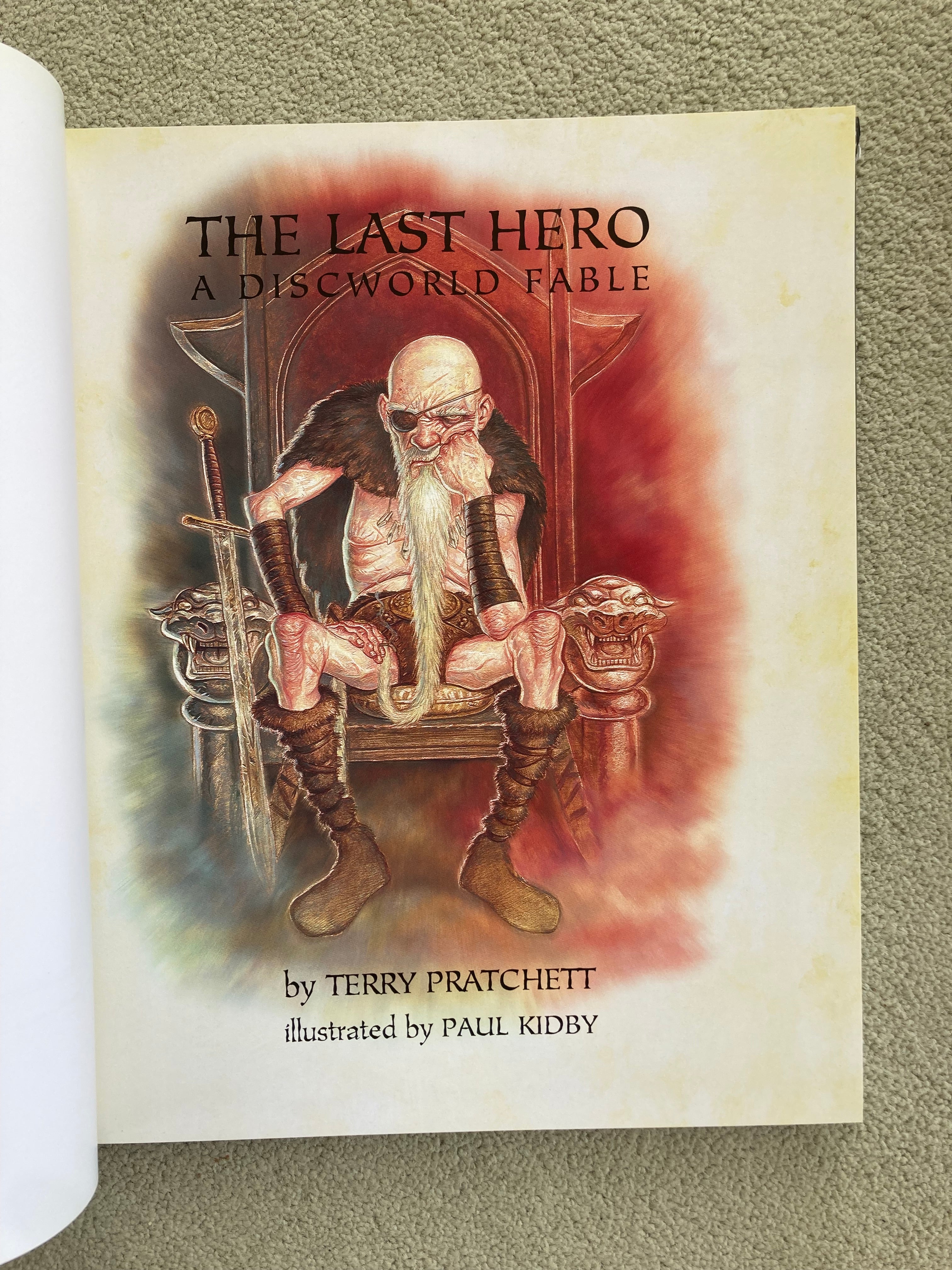 The Last Hero SIGNED by Terry Pratchett A Discworld Fable Illustrated by Paul Kidby First Edition 2001