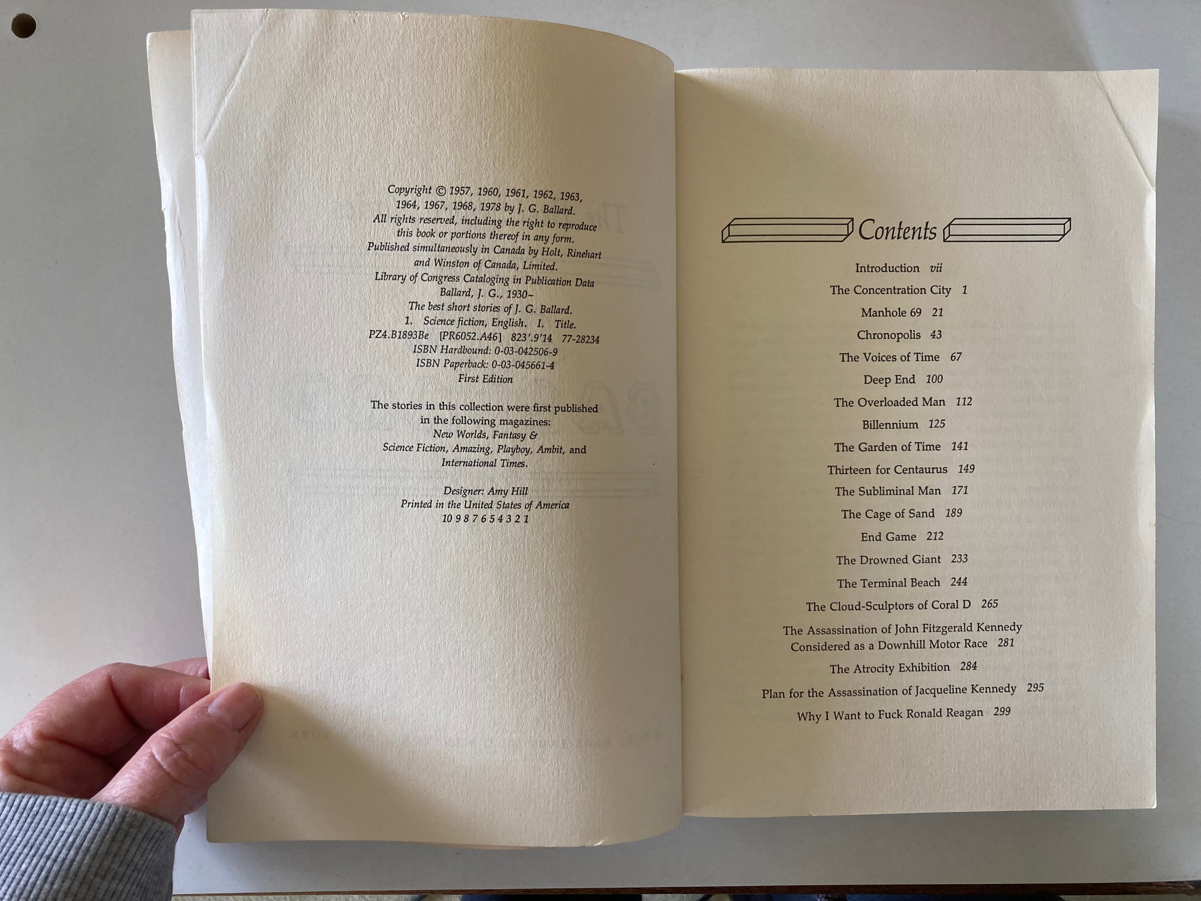 The Best Short Stories of J G Ballard Paperback Book Published in 1978