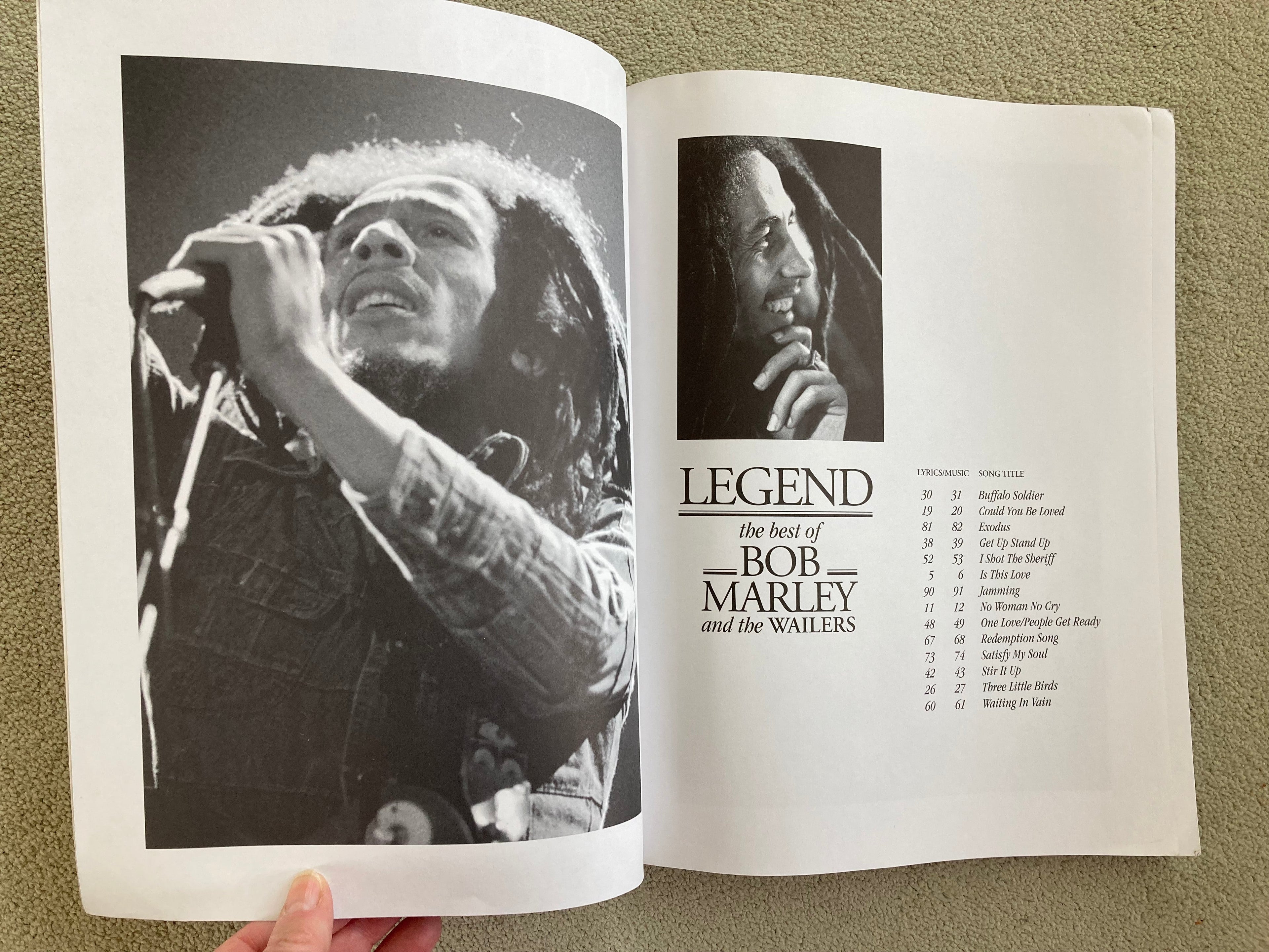 Legend The Best of Bob Marley and the Wailers Hal Leonard Songbook 1995