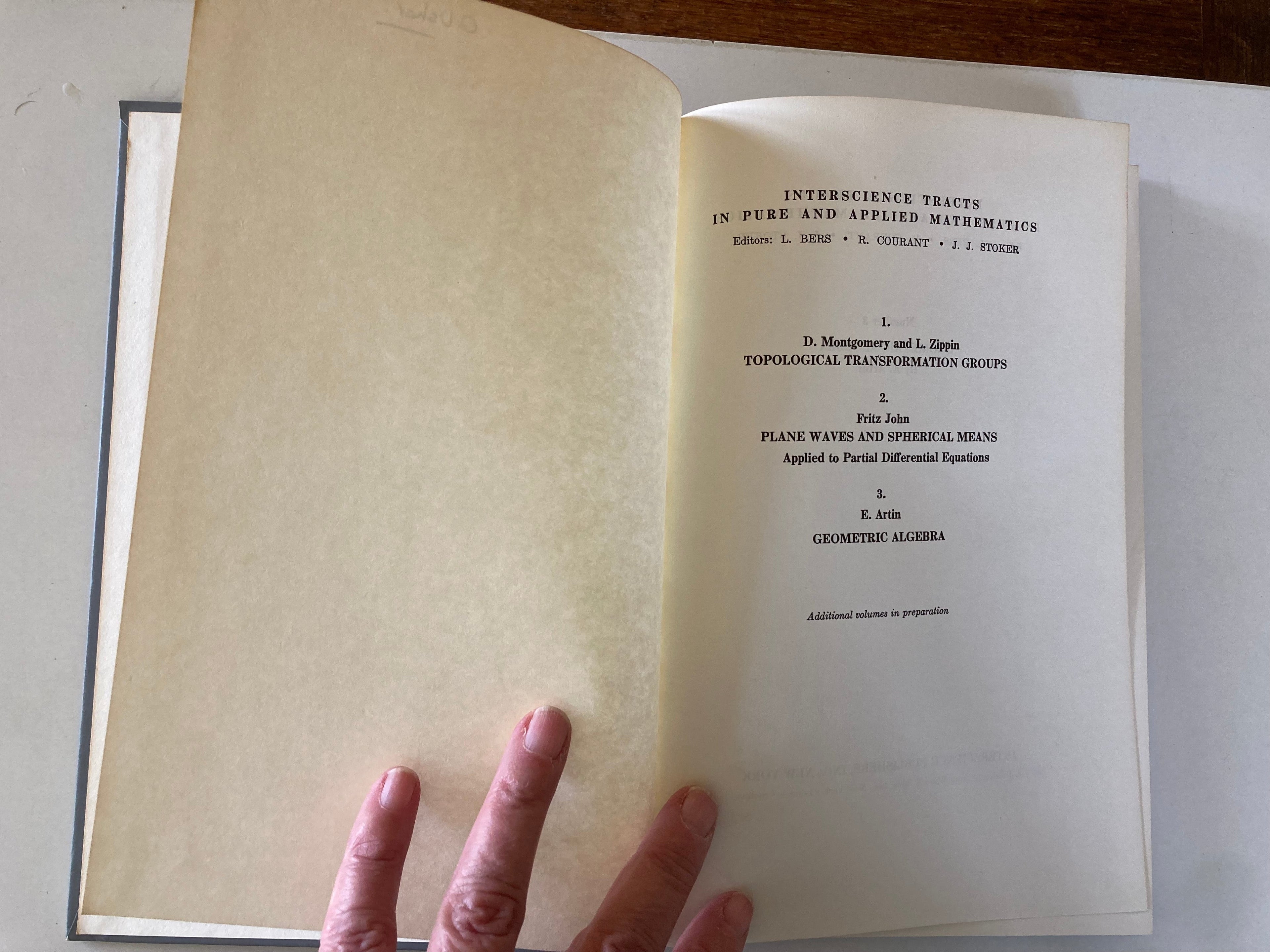 Geometric Algebra by E Artin Interscience Tracts First Edition Hardback Book 1966