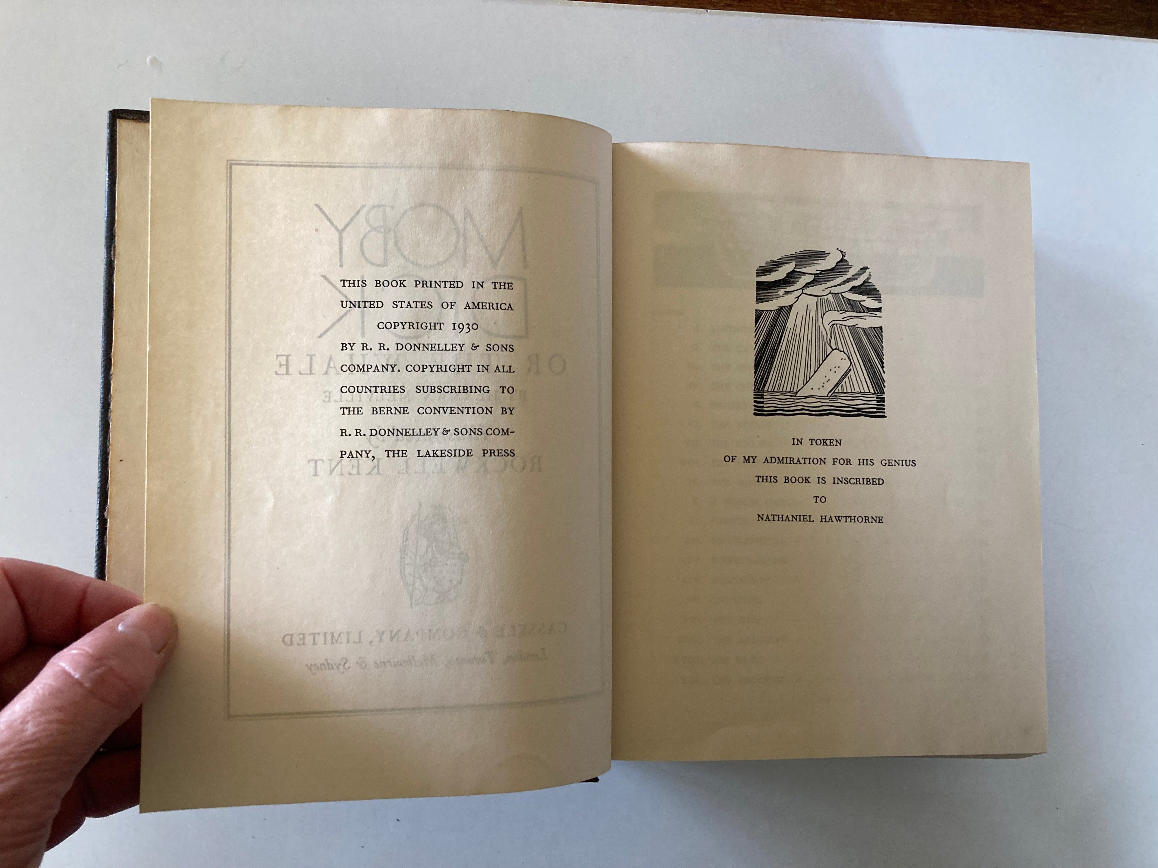 Moby Dick or the Whale by Herman Melville Illustrated by Rockwell Kent Cassell & Company First Edition 1930