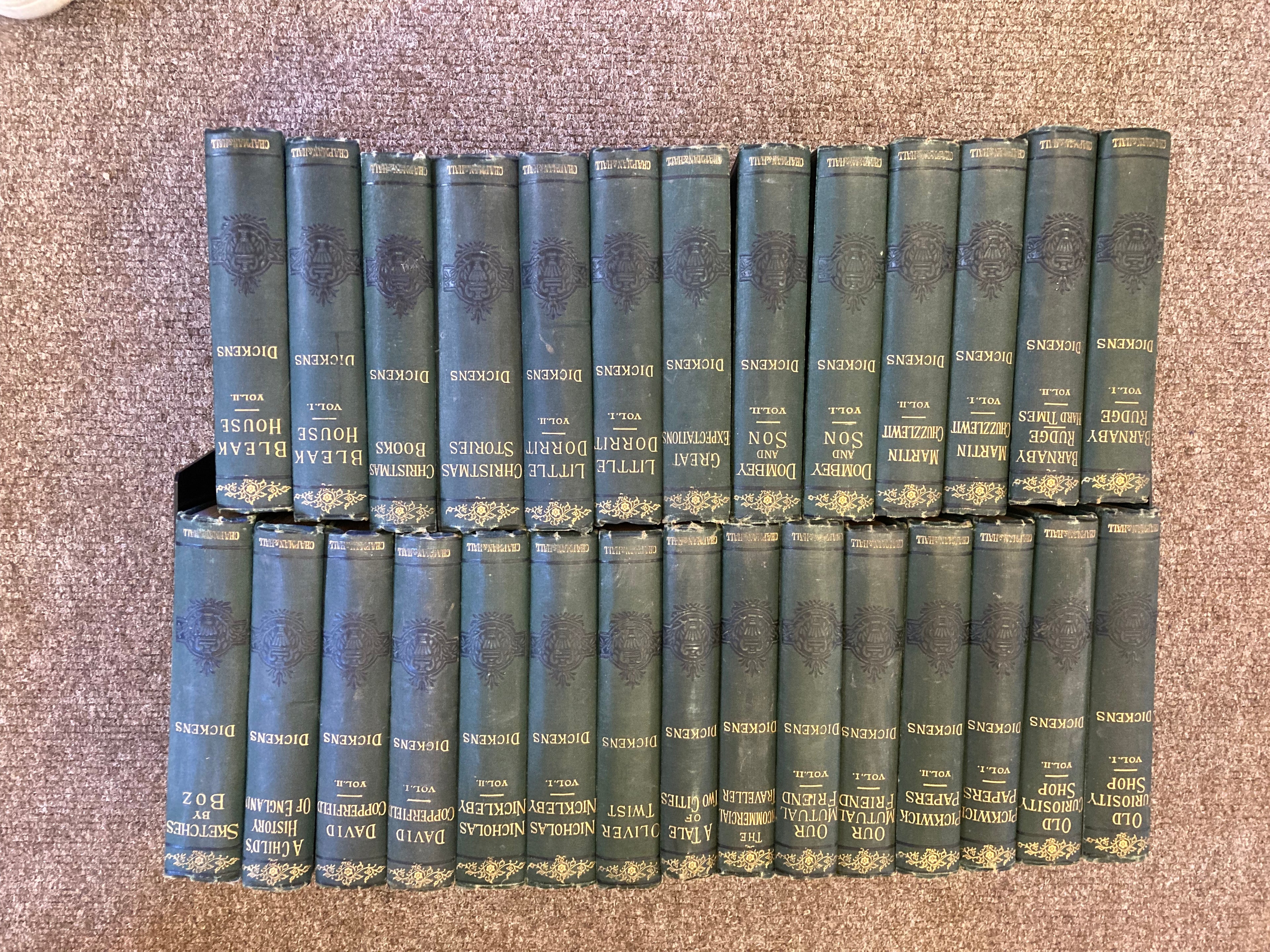 Charles Dickens Collection of 28 Titles Published Chapman and Hall c1880 with illustrations