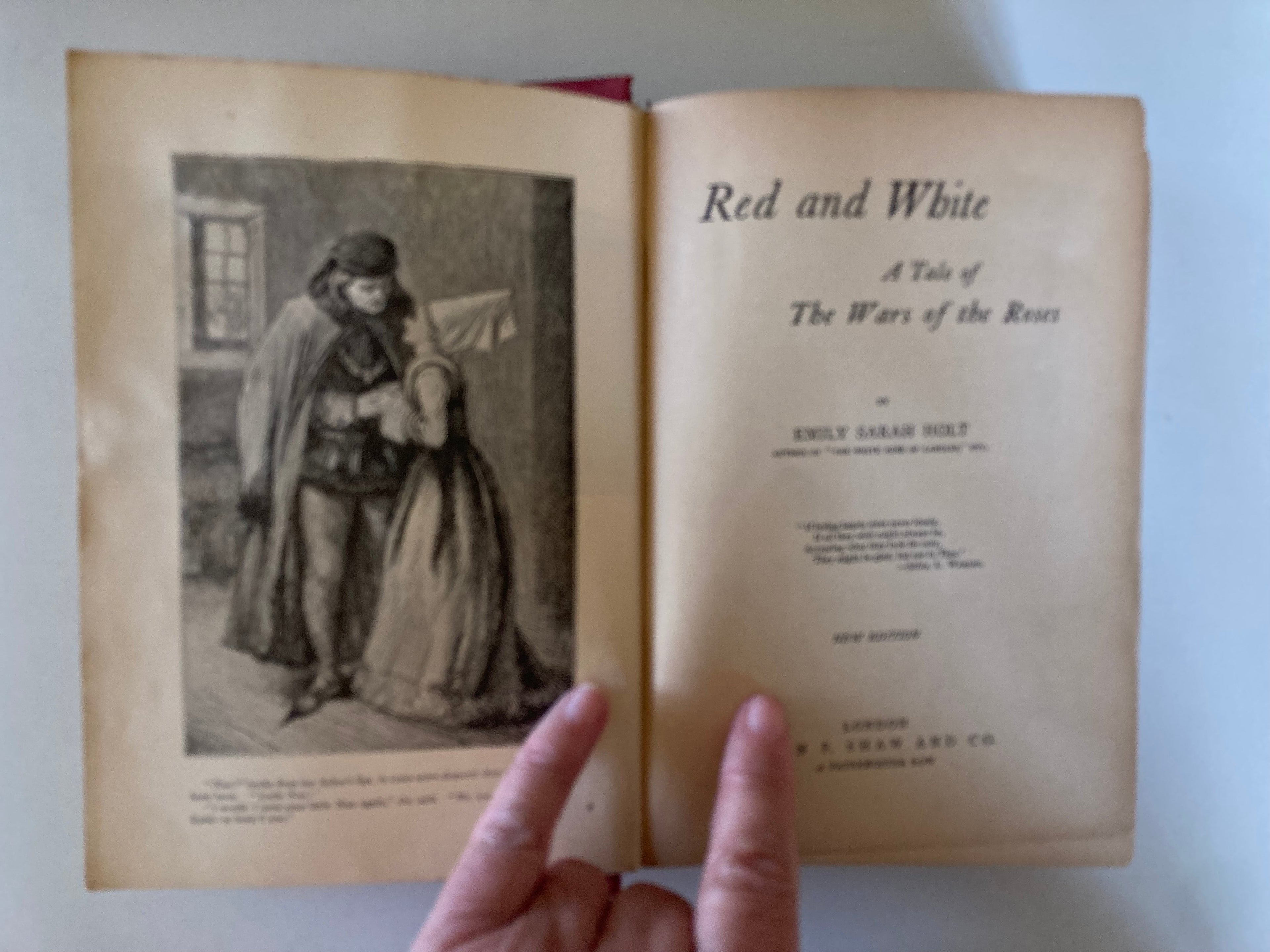 Red and White A Tale of the War of the Roses by Emily Sarah Holt Published by J F Shaw and Co around 1890 (Copy)
