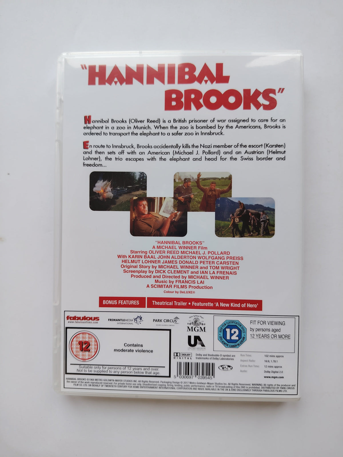Hannibal Brooks A Michael Winner Film with Oliver Reed and Michael J Pollard DVD 2017