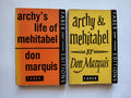 Two Don Marquis Paperback Books Archy's Life of Mehitabel and Archy & Mehitabel Faber and Faber 1960 and 1961