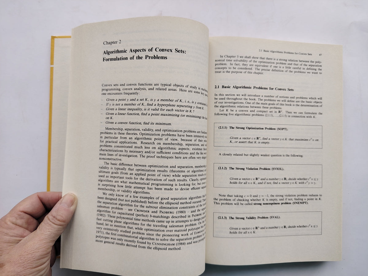Geometric Algorithms and Combinatorial Optimization Second Corrected Edition y Martin Grotschel, Laszlo Lovasz and Alexander Schrijver Algorithms and Combinatorics 2