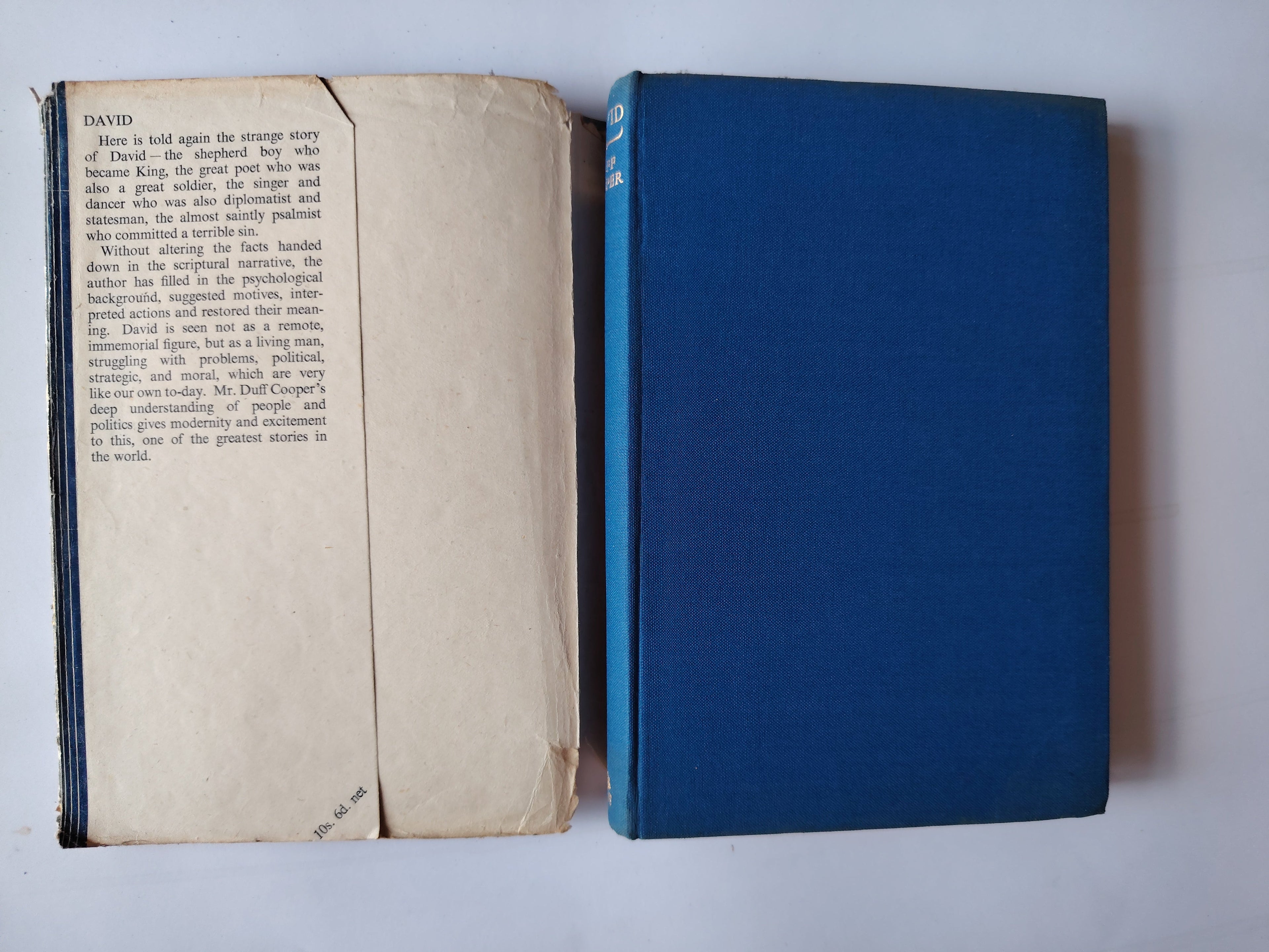 David by Duff Cooper First Edition Hardback in Dustjacket 1943
