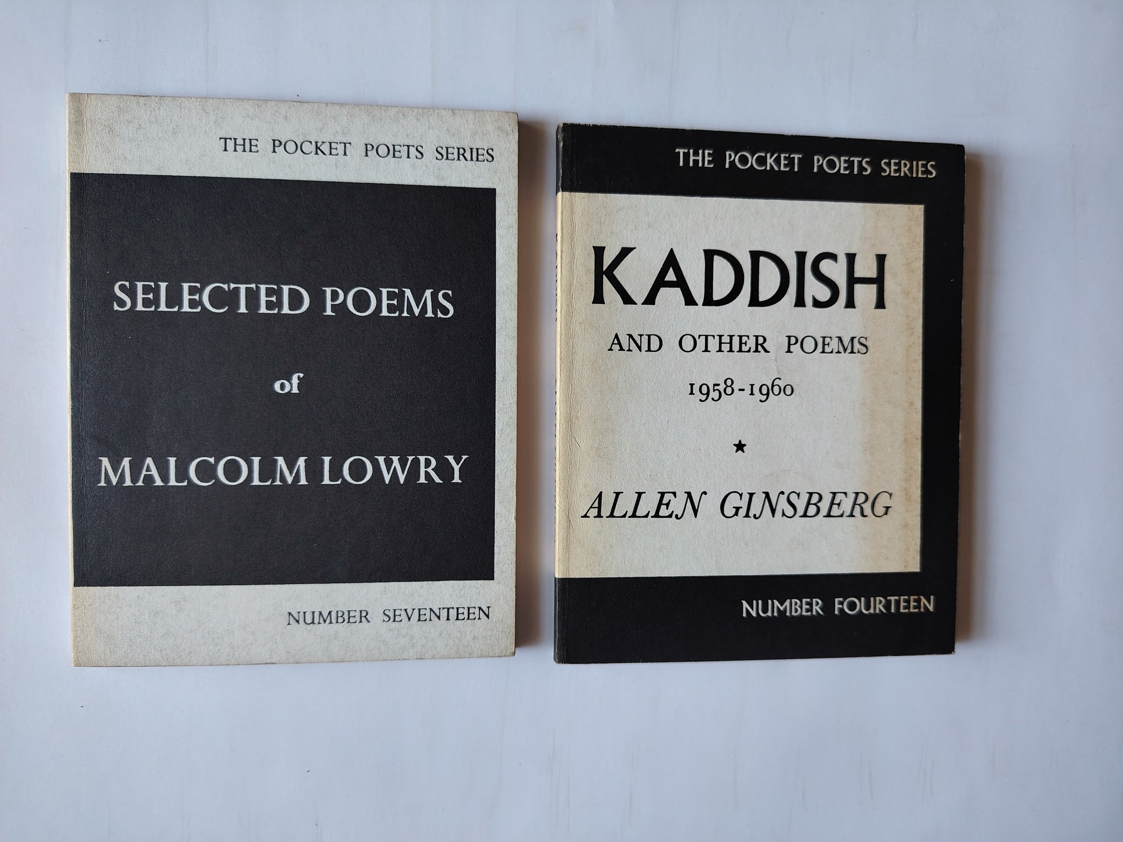 The Pocket Poets Series Two Books Selected Poems of Malcolm Lowry and Kaddish and other poems 1958-1960 Allen Ginsberg City Lights Books