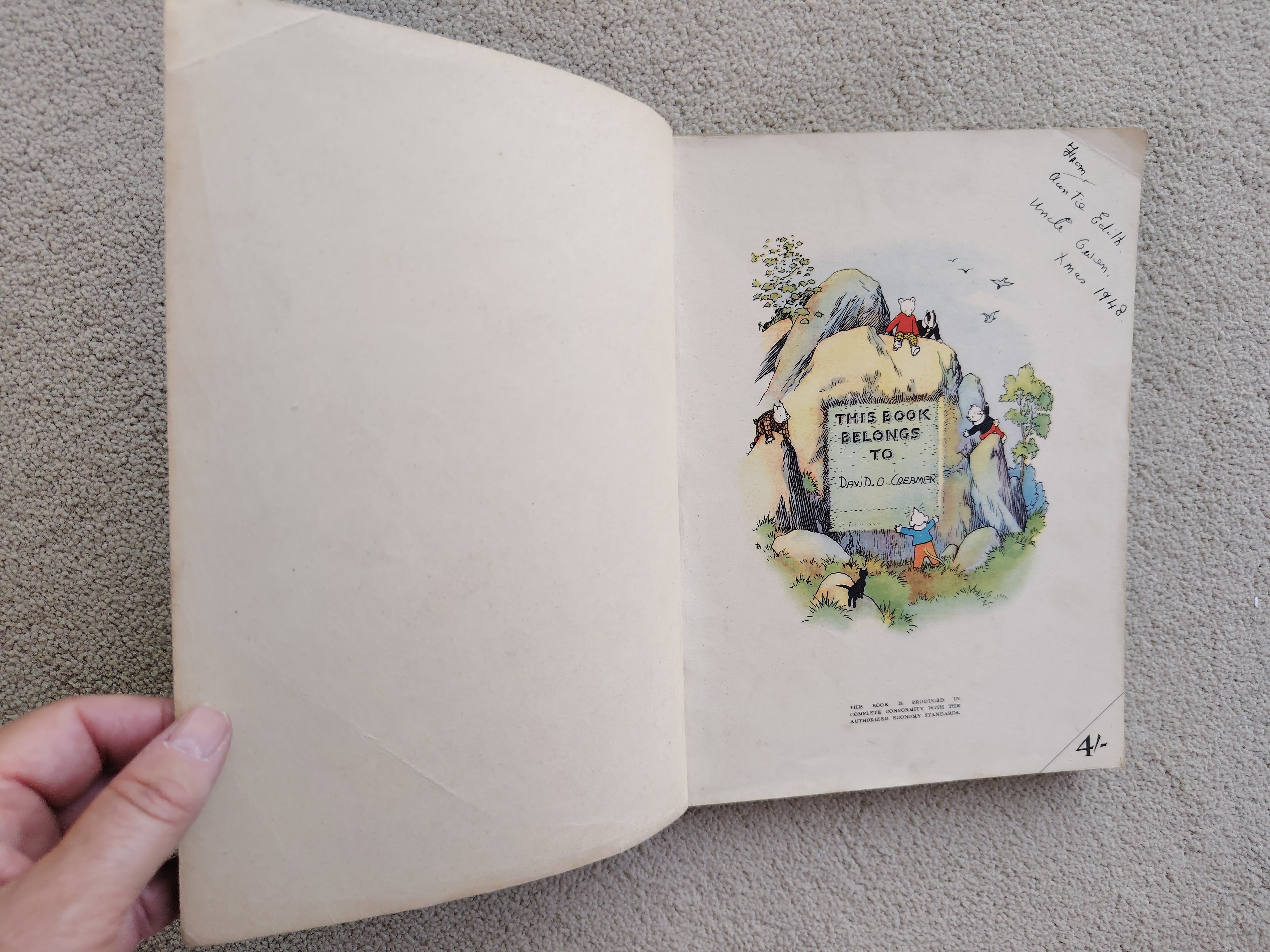 The Rupert Book The Daily Express Annual 1948 Very Good for Soft Cover Book