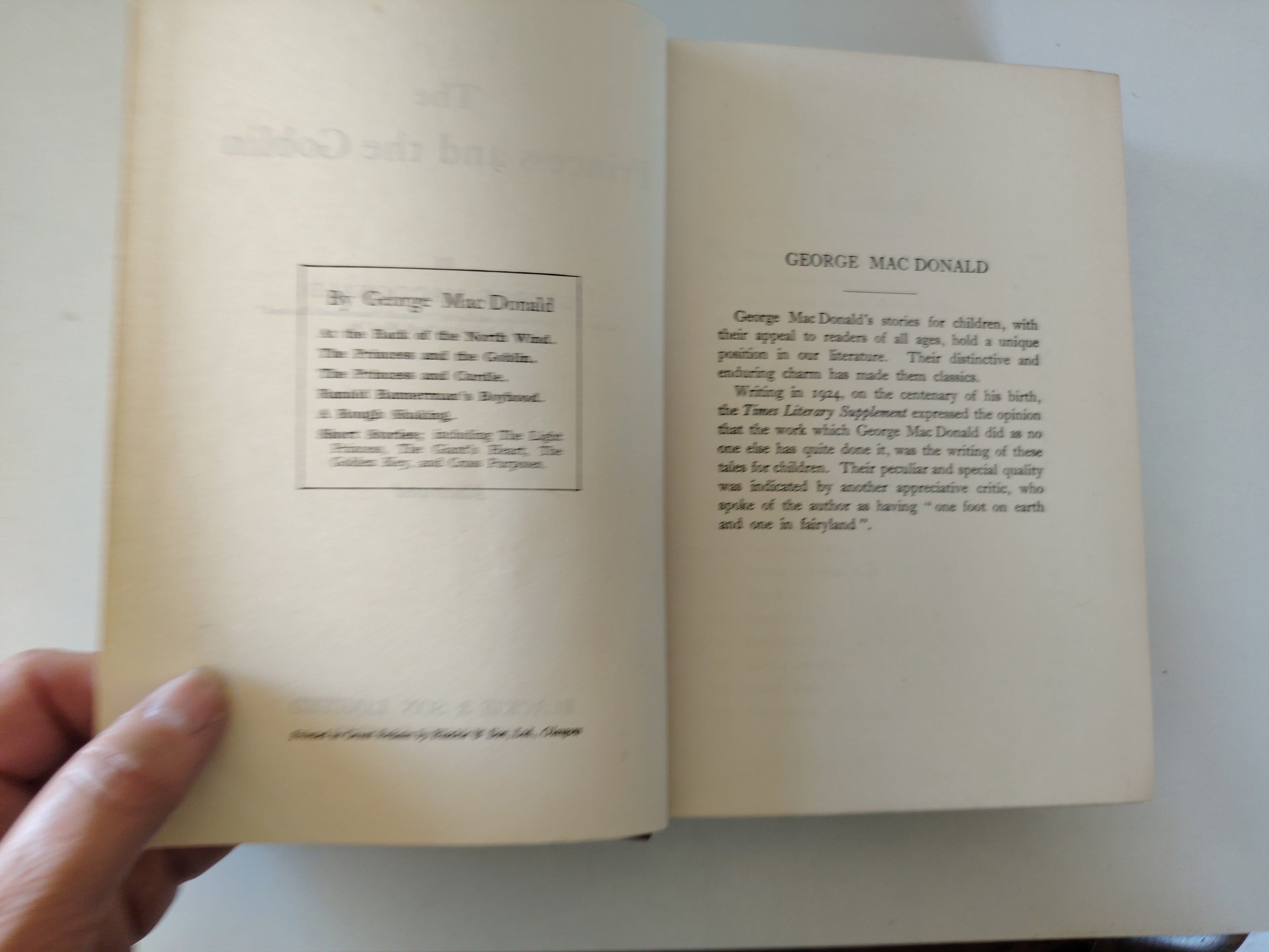 The Princess and the Goblin George Macdonald Blackie & Son c1930 Illustrated