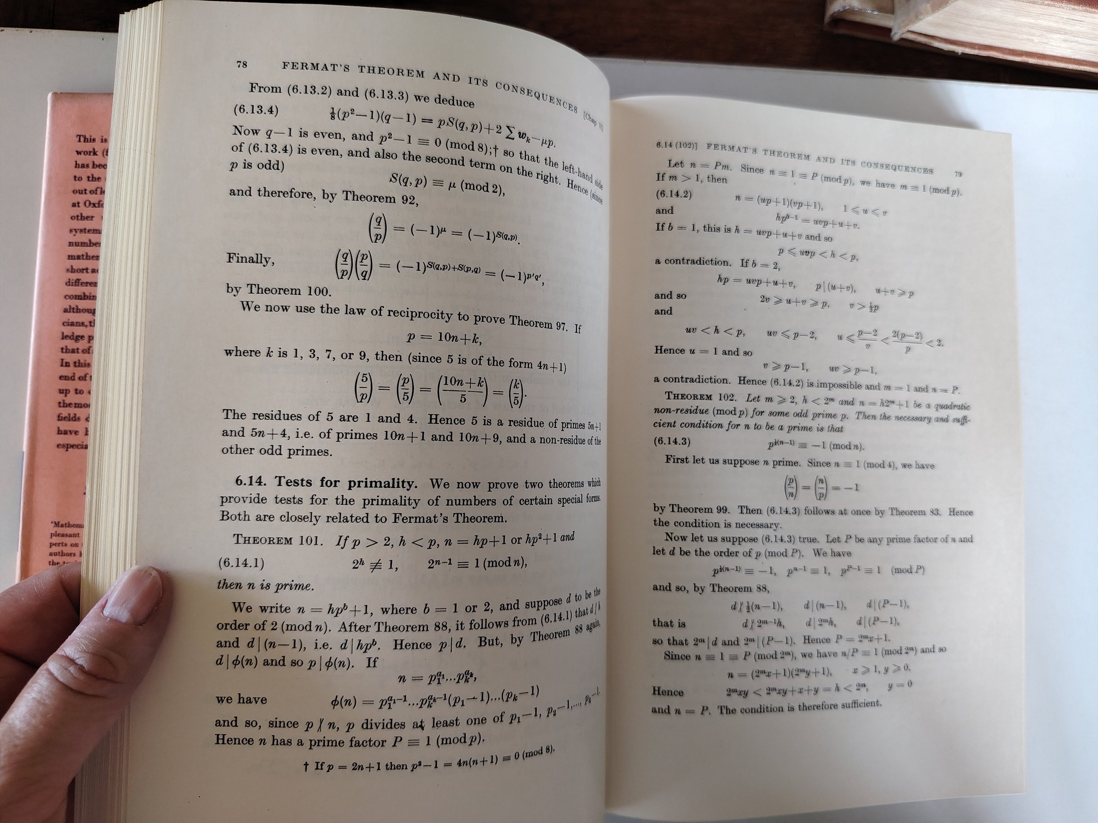 An Introduction to The Theory of Numbers Fourth Edition G H Hardy ad E M Wright Hardback Book from 1960