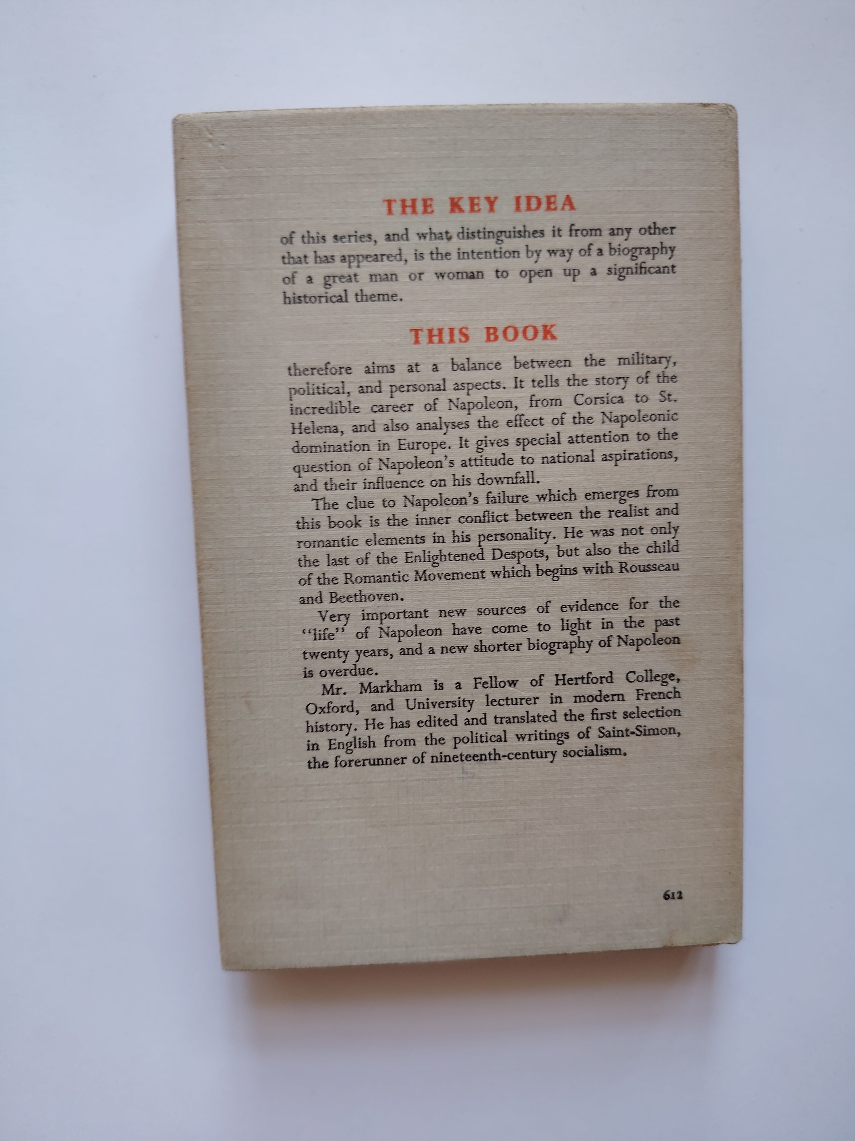 Napoleon and the Awakening of Europe by F M H Markham Teach Yourself History 1958