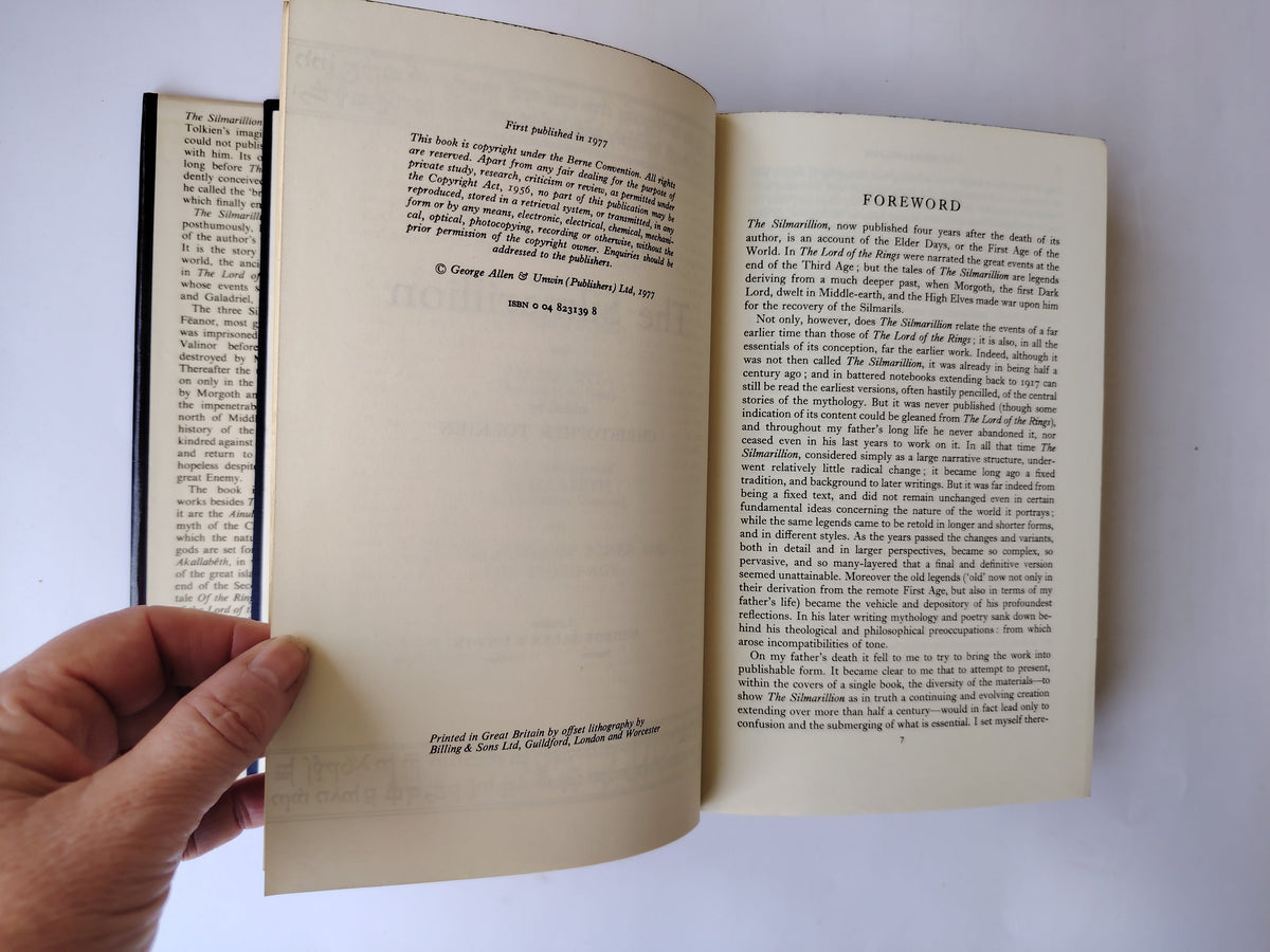The Silmarillion by J R R Tolkien First Edition First Impression with map George Allen & Unwin 1977