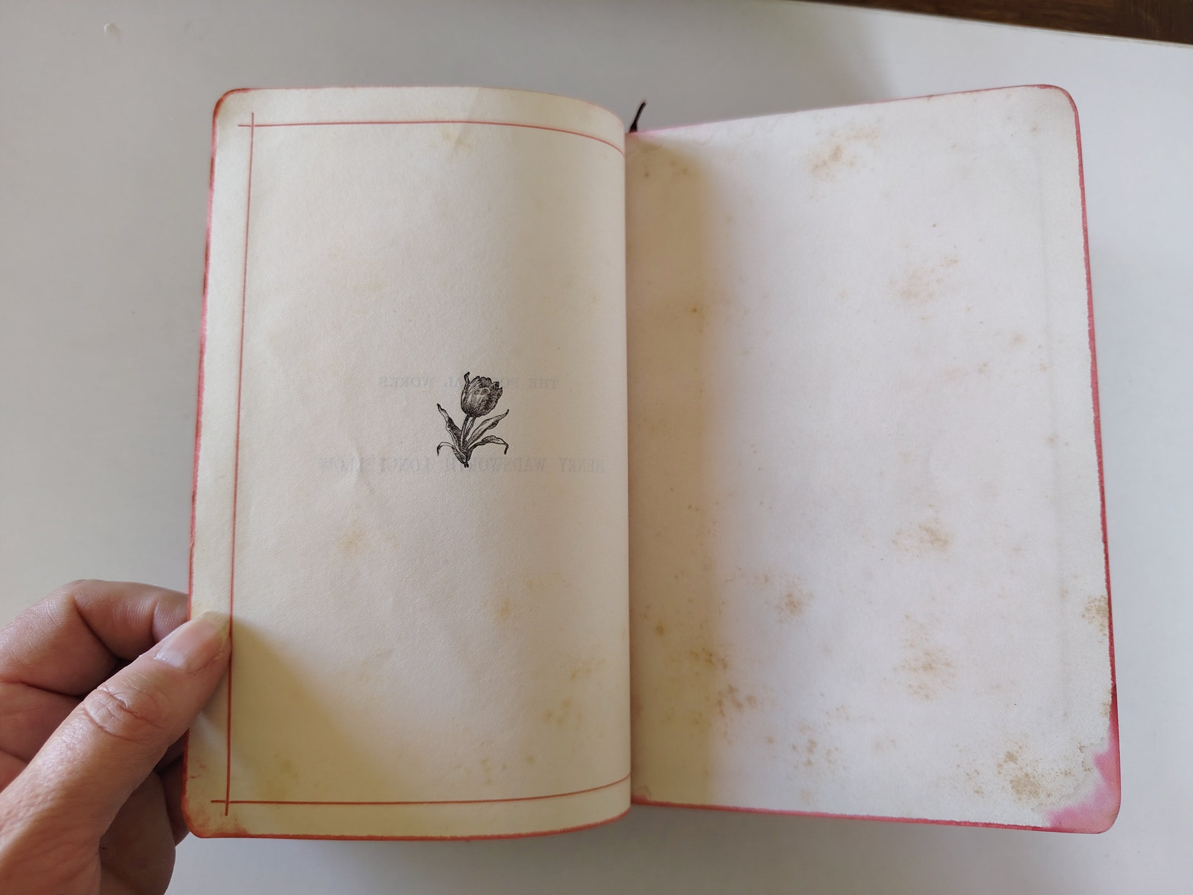 The 'Lansdowne' Poets The Poetical Works of Longfellow with Illustrations and Portrait Red Leather Frederick Warne & Co Undated c1900