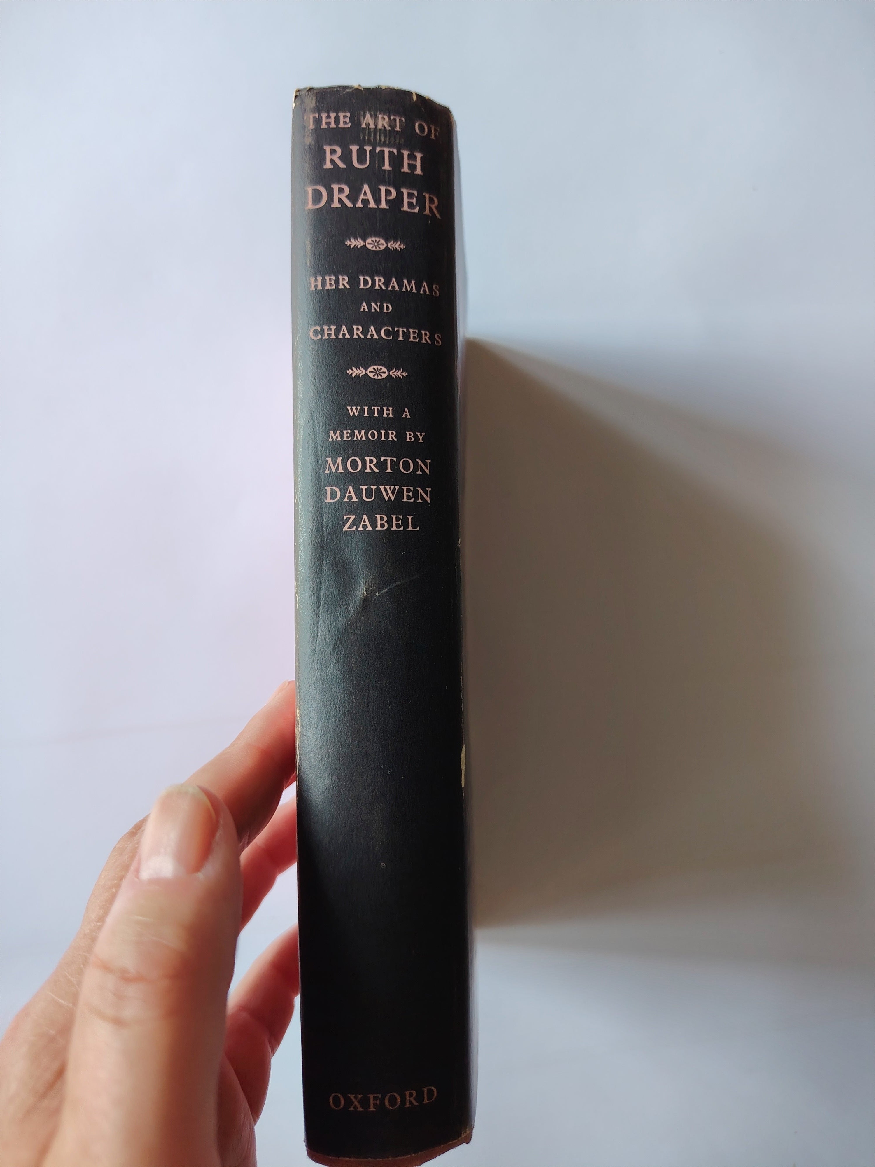 The Art of Ruth Draper Her Dramas and Characters with a Memoir by Morton Dauwen Zabel First UK Edition 1960 with a SIGNED Card of A Scottish Immigrant at Ellis Island, a portrait drawing by John Singer Sargent, London 1914