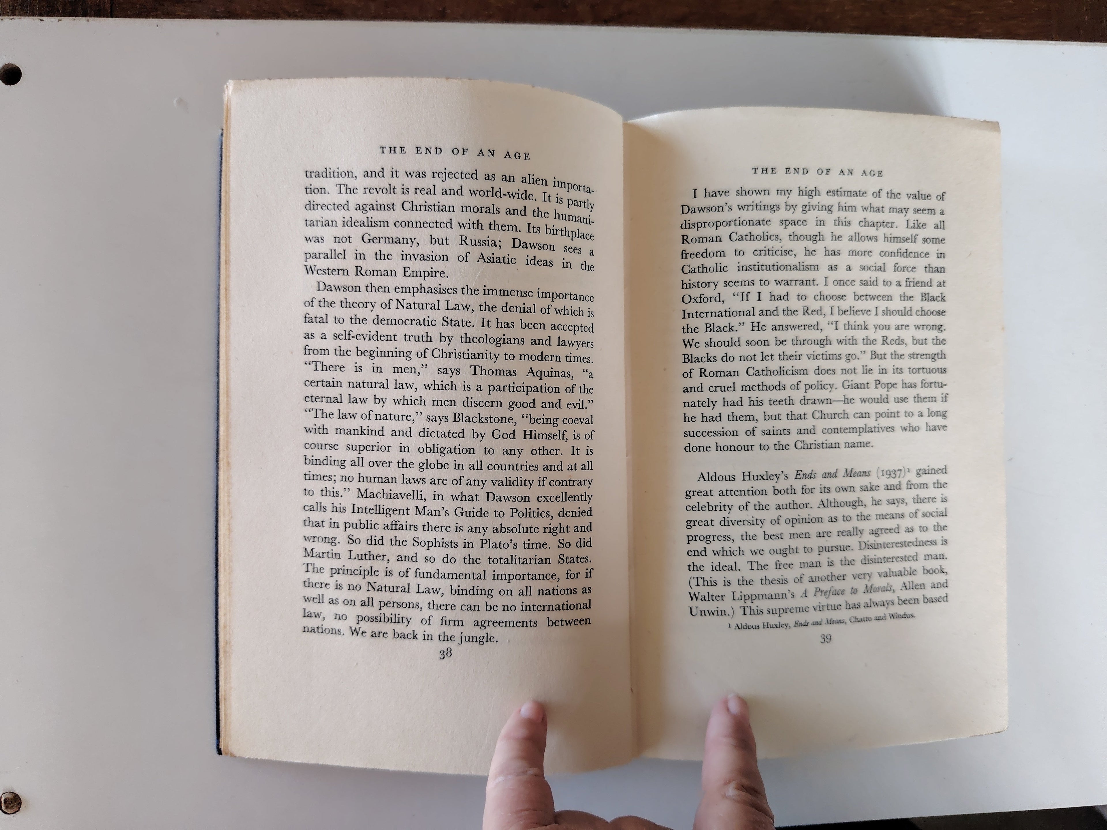 The End of an Age and Other Essays by William Ralph Inge First Edition February 1948