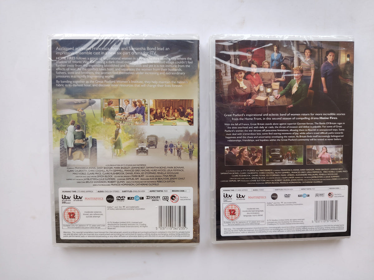 Homes Fires Series One and Two Brand New and Sealed DVDs ITV 2 x 2 Discs 6 Episodes 2015 and 2016