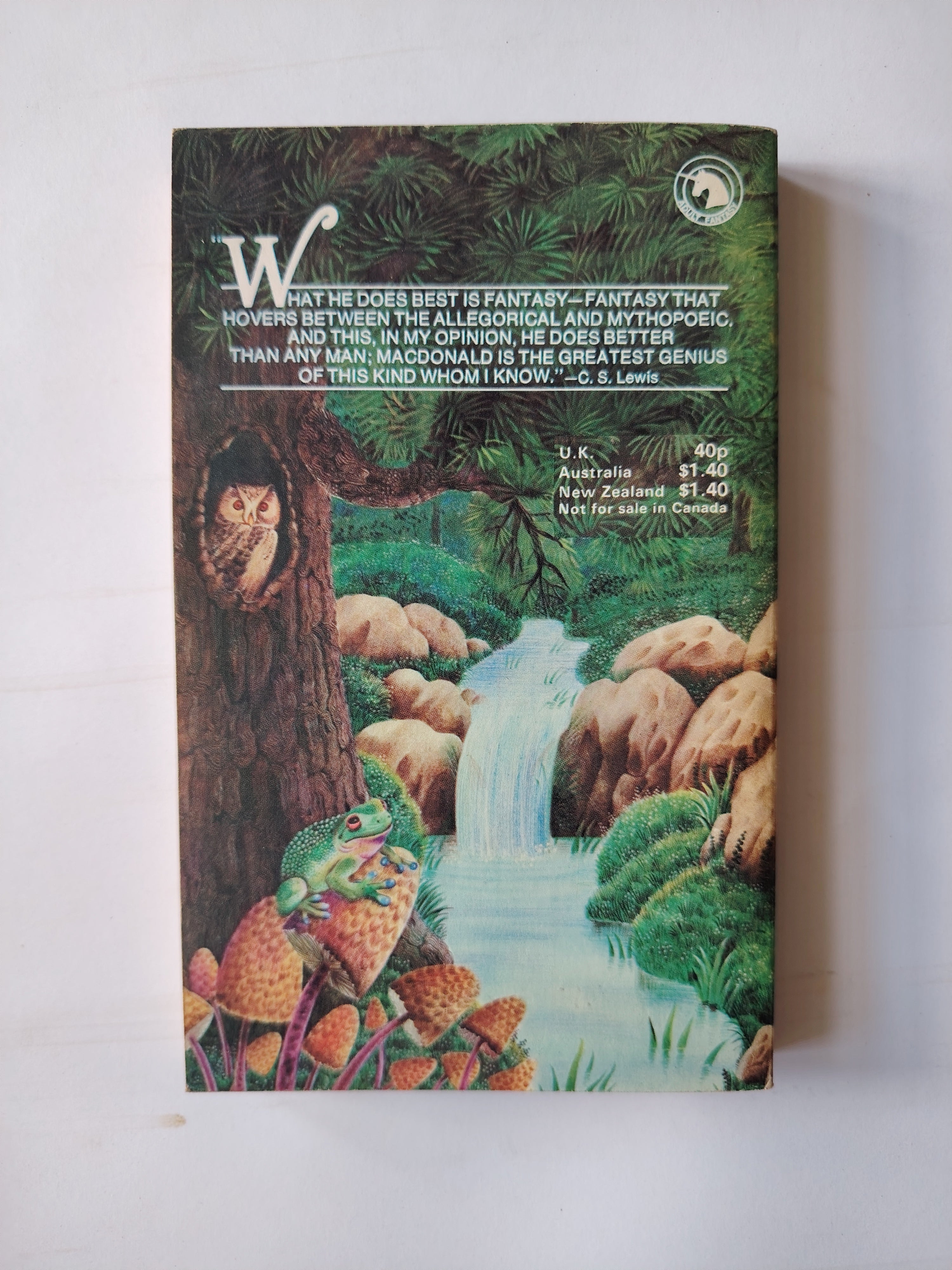 Evenor by George Macdonald with an Introduction by Lin Carter 1972 PAN/Ballantine Paperback Book