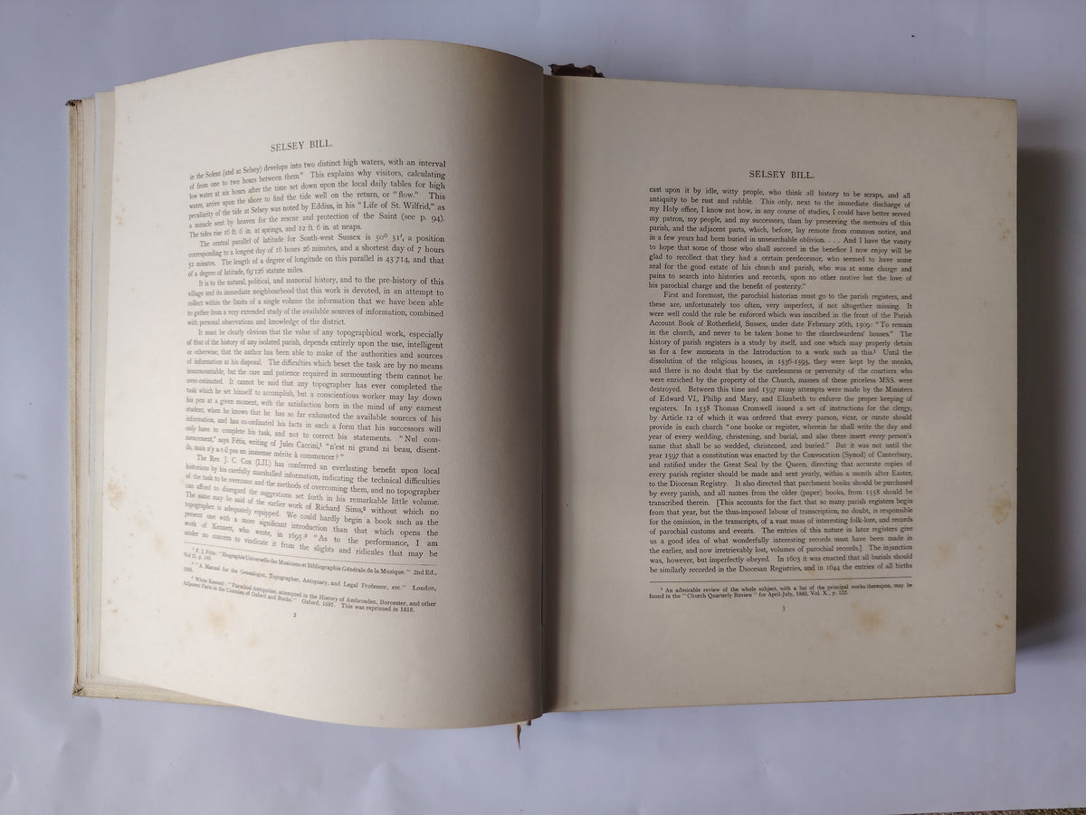 Selsey Bill: Historic & Prehistoric by E Heron-Allen Published in 1911 Large Heavy Book