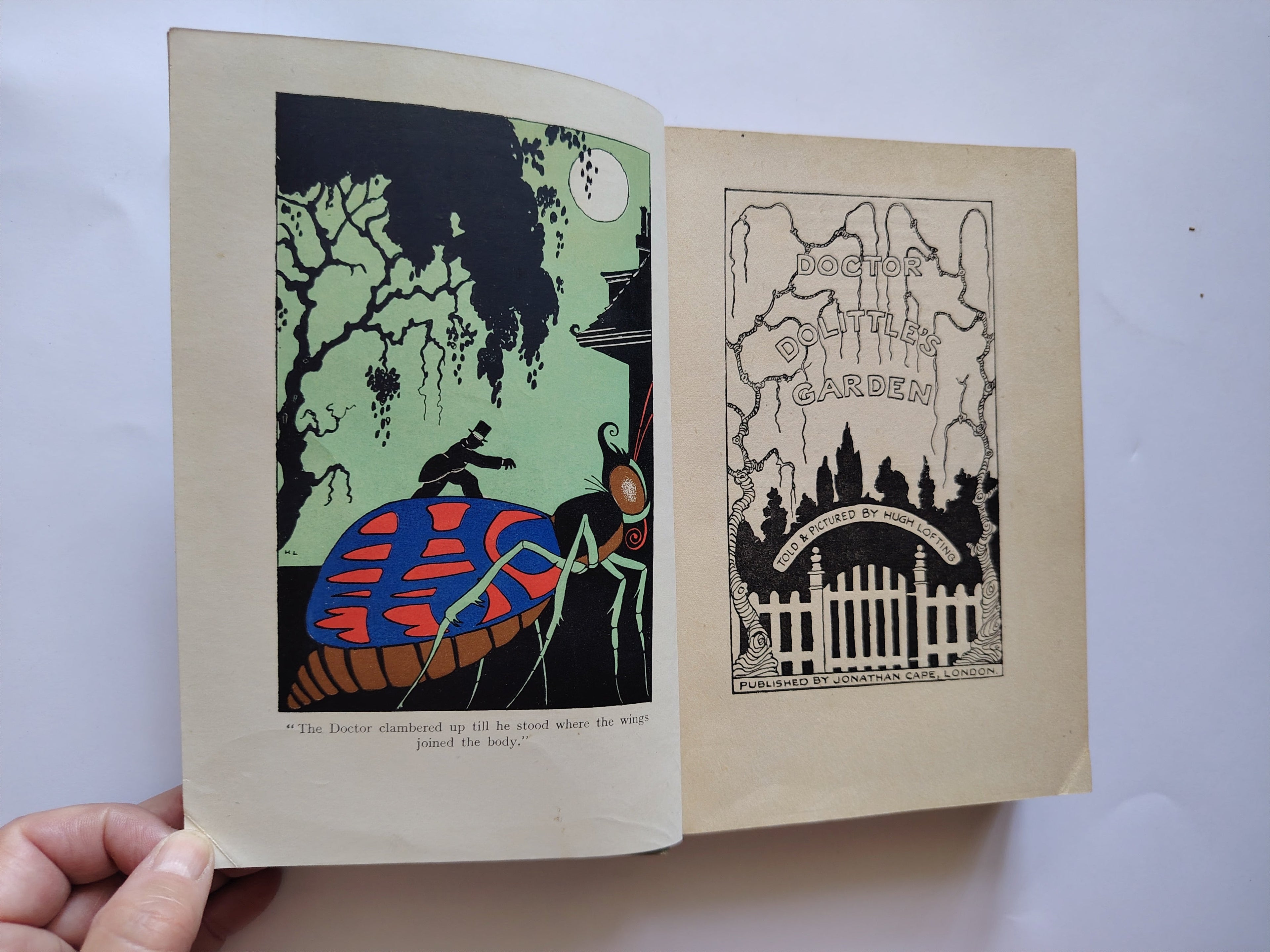 Doctor Doolittle's Garden Illustrated Hardback Book Hugh Lofting 10th Impression 1943