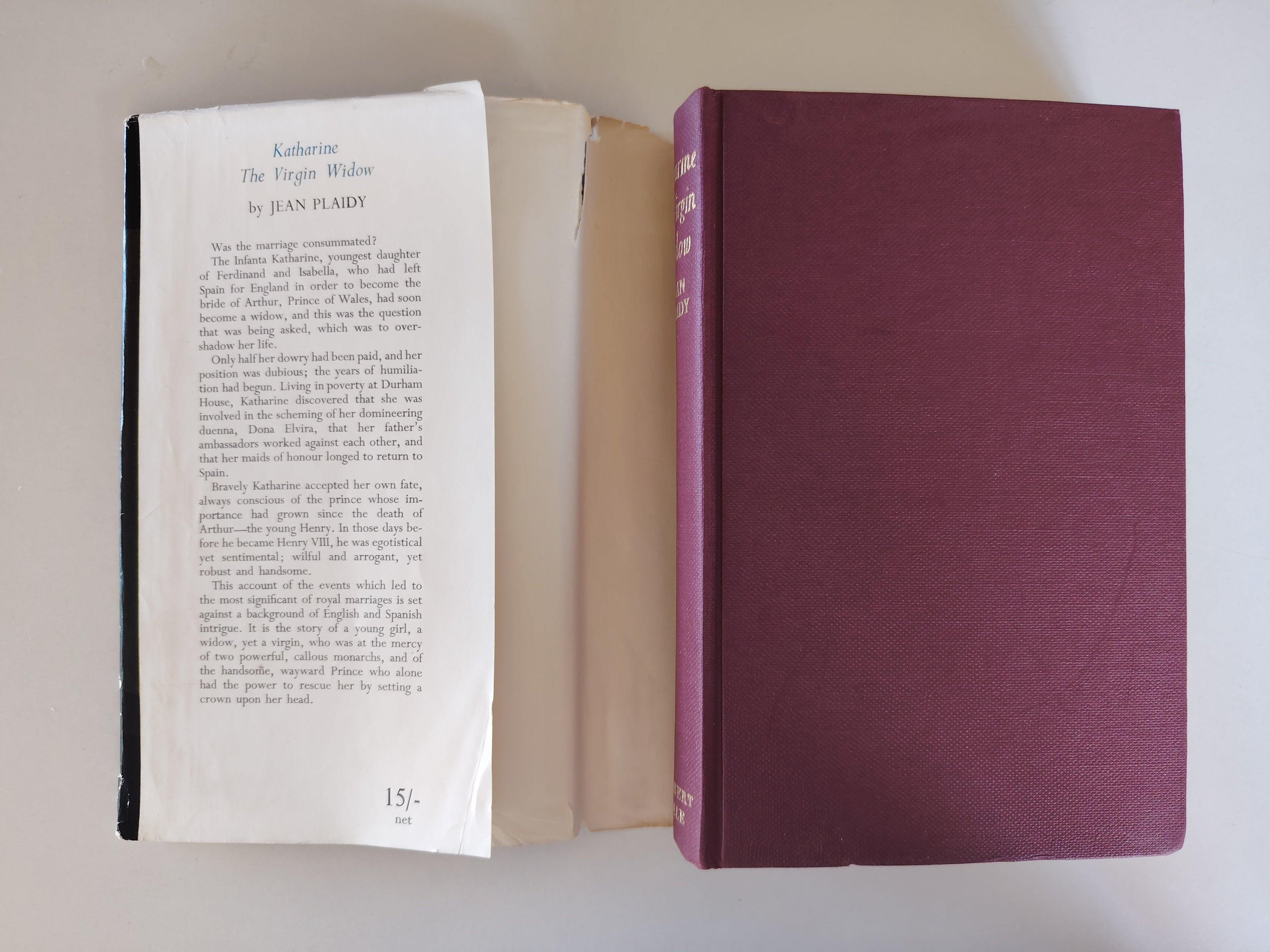 Two First Edition Jean Plaidy Hardback Books with Dustjackets 1961 and 1965 Published by Robert Hale Limited