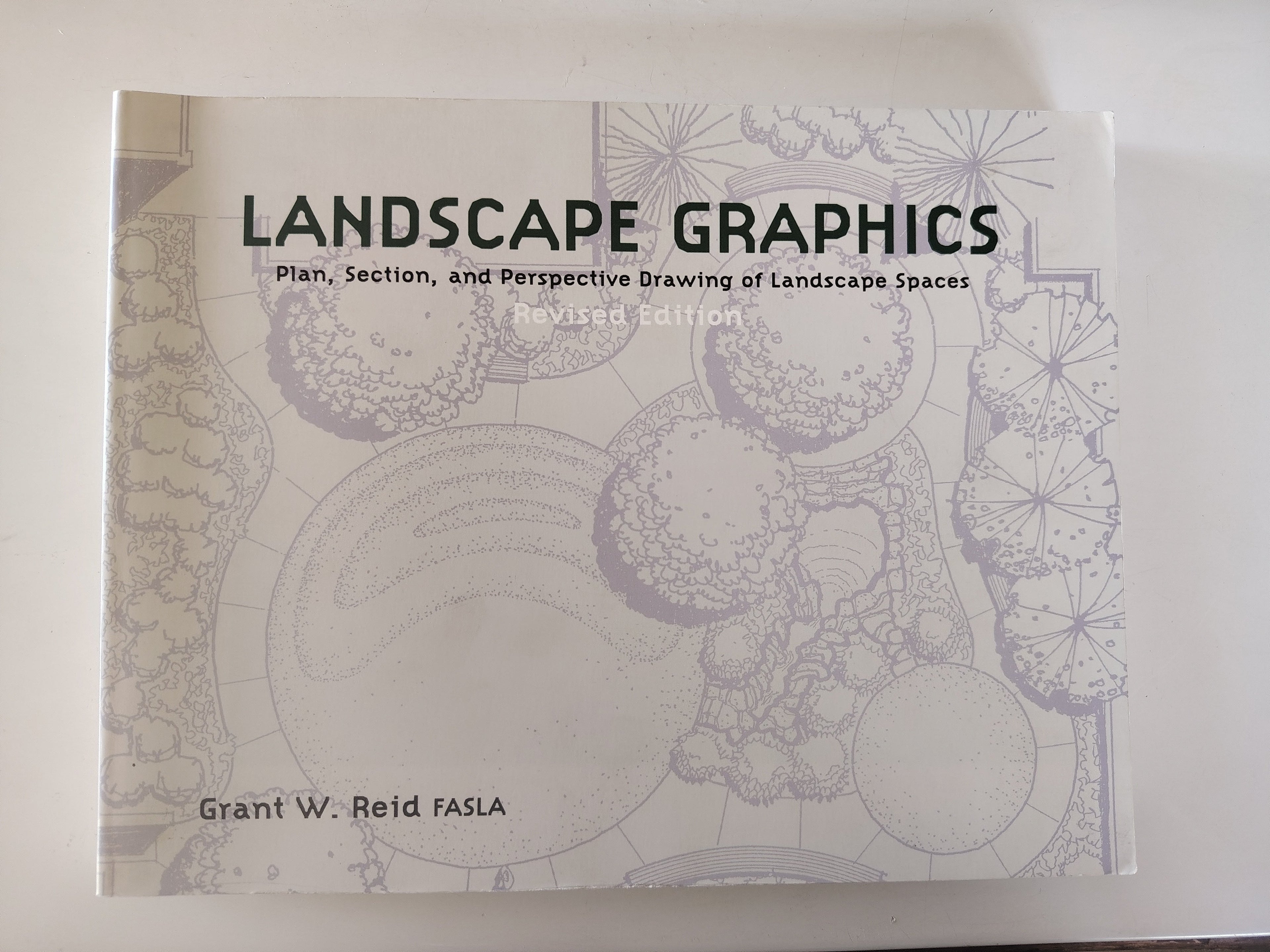 Landscape Graphics Plan Section and Perspective Drawing of Landscape Spaces by Grant W Reid 2002