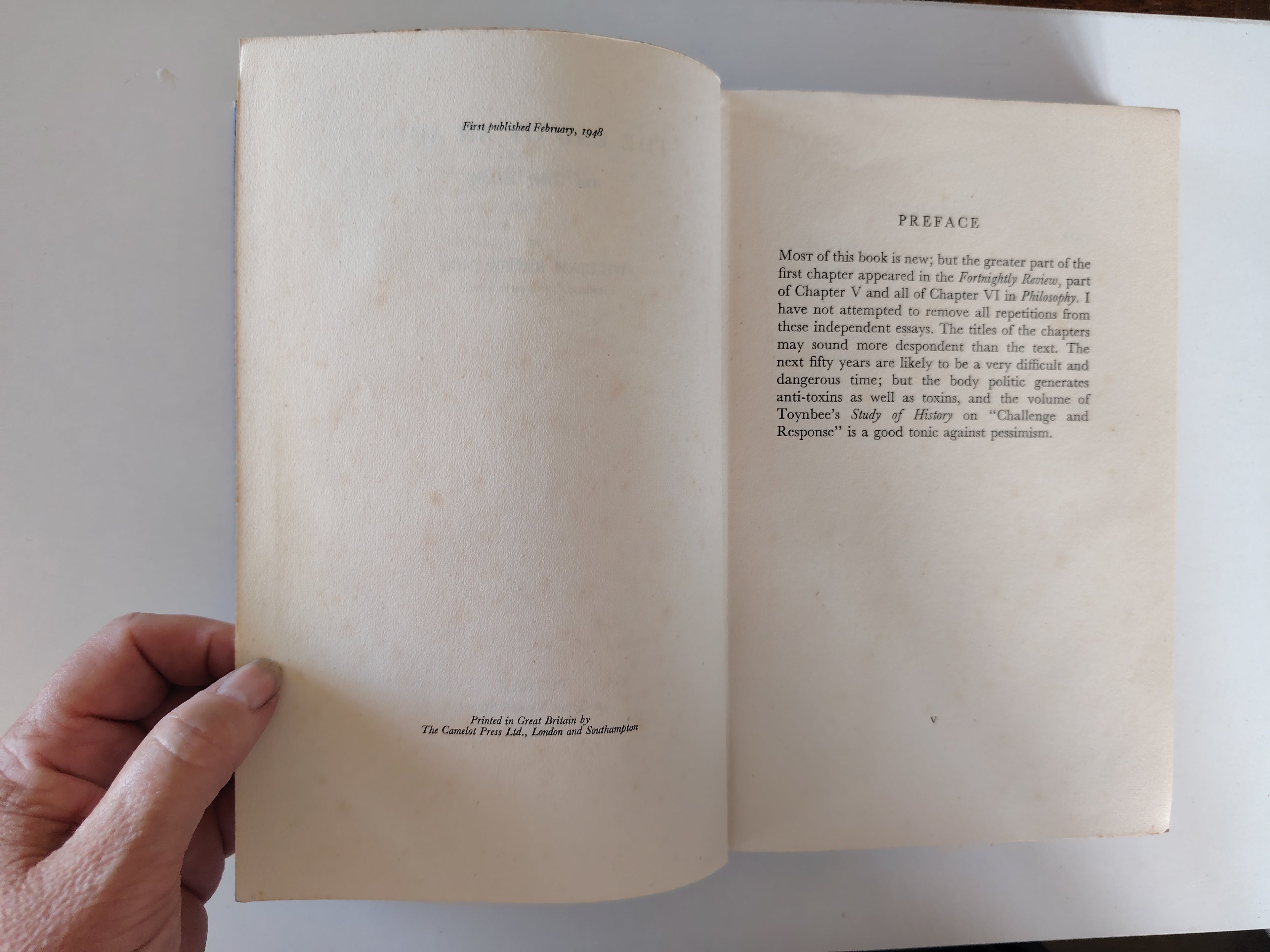 The End of an Age and Other Essays by William Ralph Inge First Edition February 1948