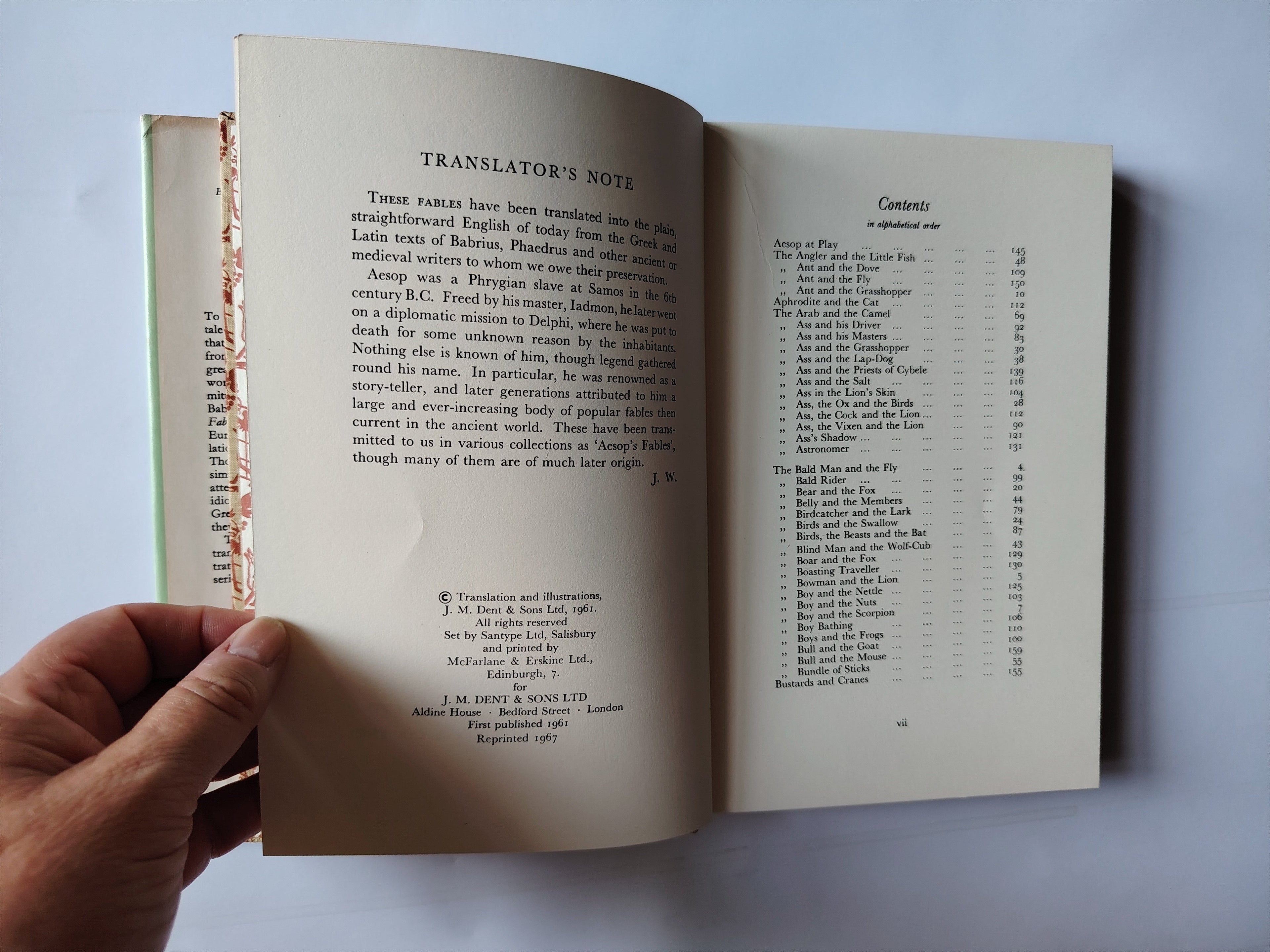 Aesop's Fables Illustrated by Joan Kiddell-Monroe 1967 Hardback Book with  Children's Illustrated Classics