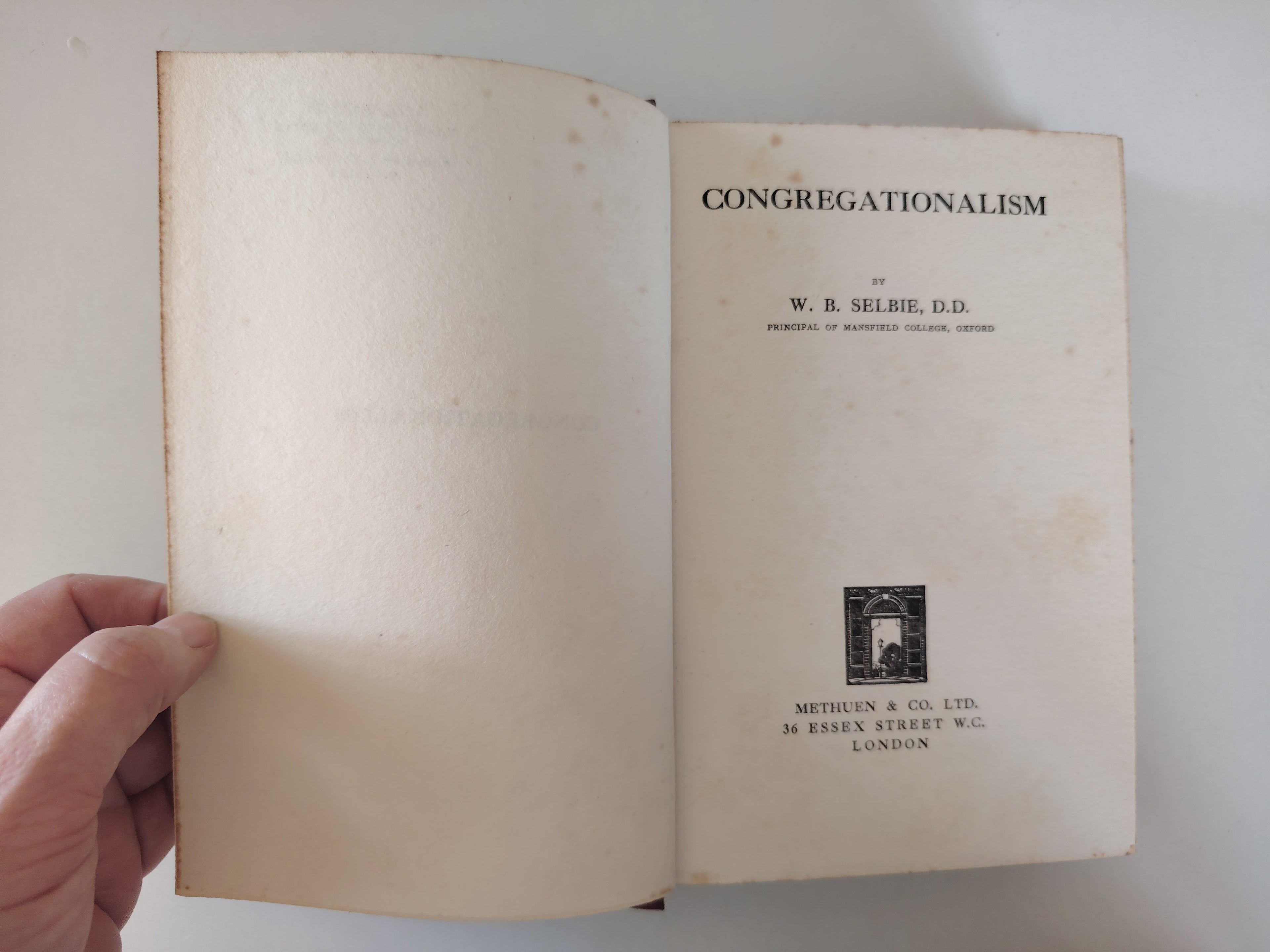 Congregationalism by W B Selbie First Edition 1927