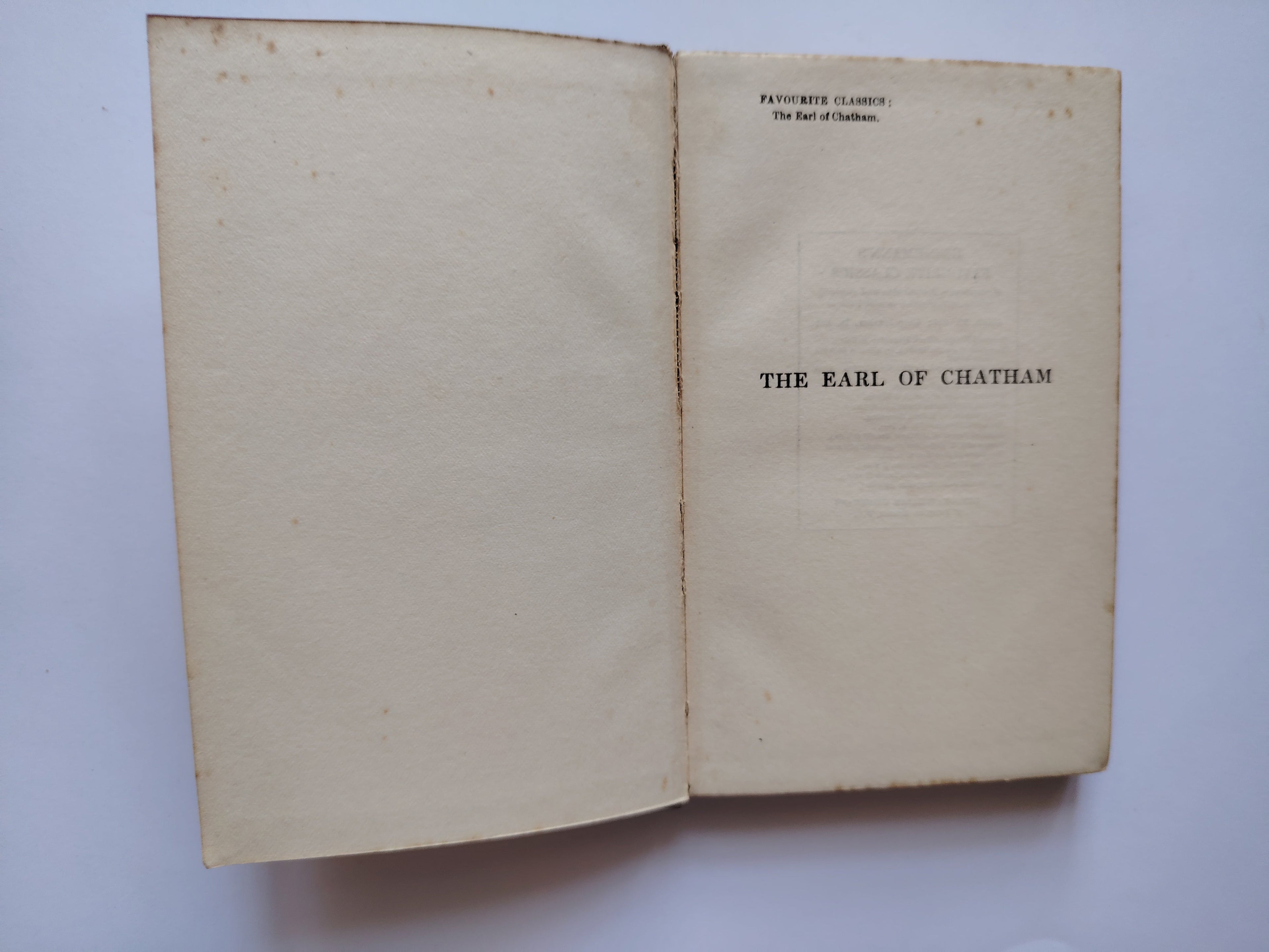 The Essays of Lord Macaulay The Earl of Chatham with an Introduction by H W C Davis 1908
