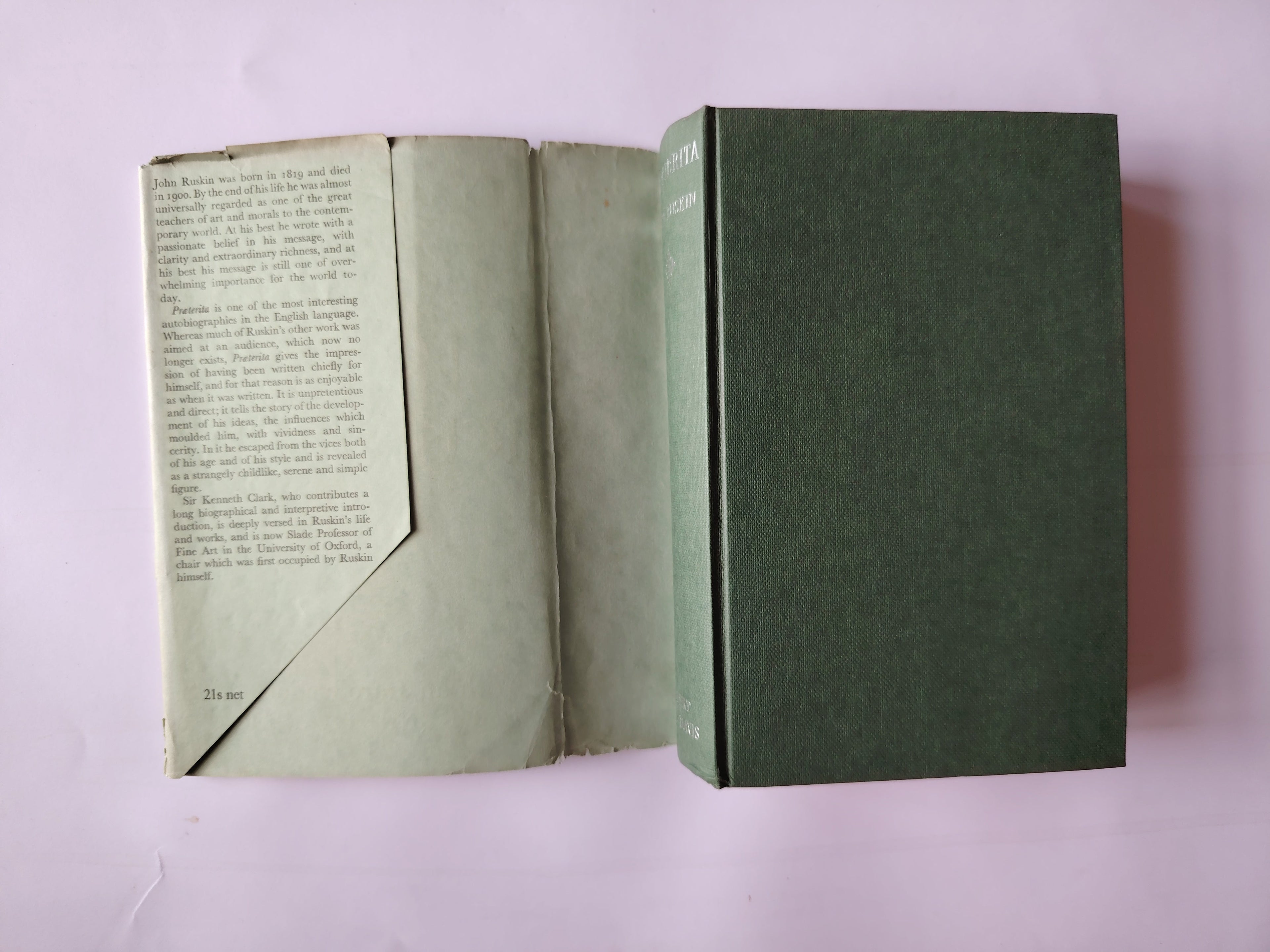 Praeterita The Autobiography of John Ruskin with an Introduction by Sir Kenneth Clark 1949 Hardback Book
