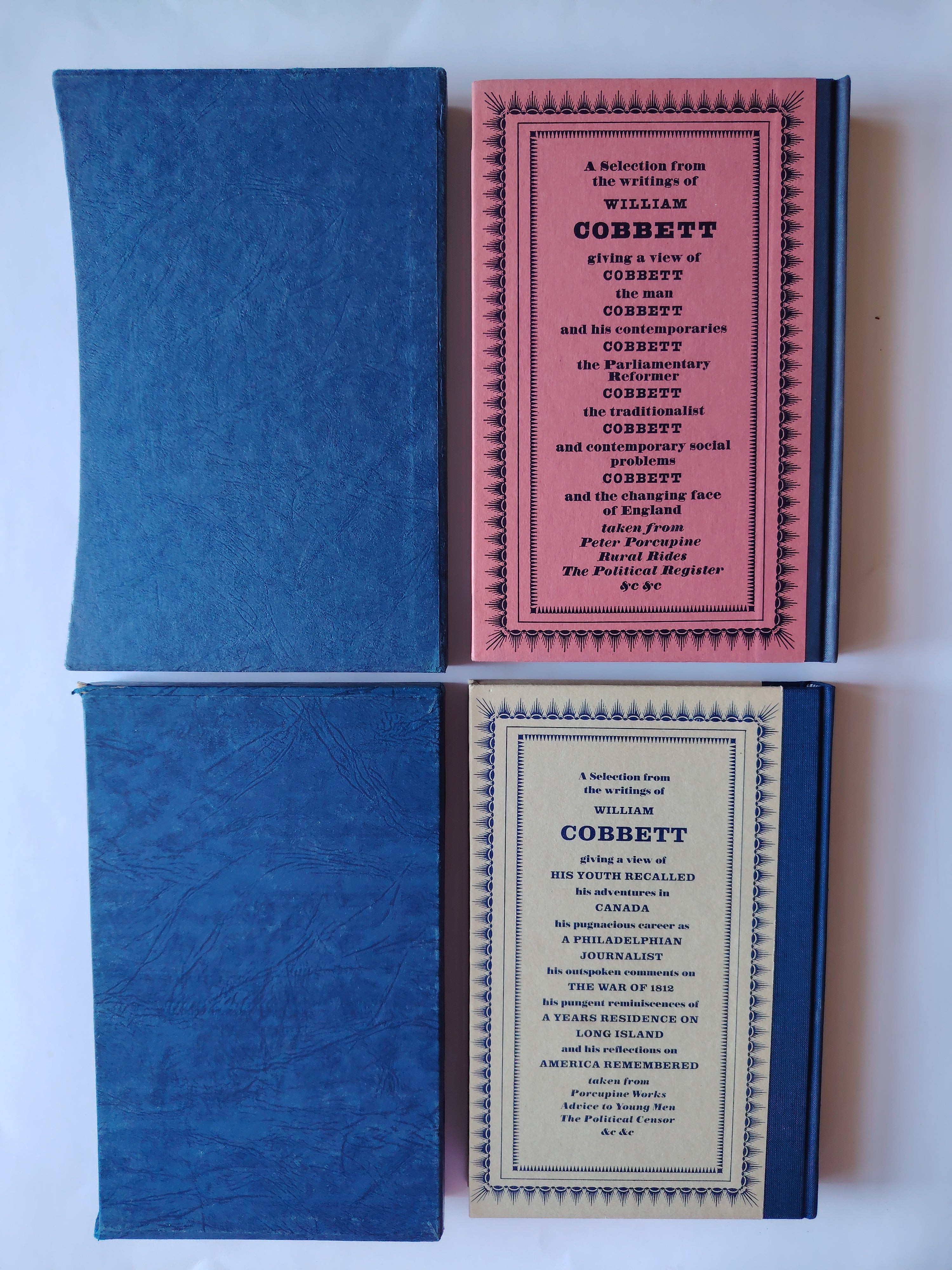 Cobbett's England and Cobbetts's America William Cobbett The Folio Society Books with Slipcases 1968 and 1985