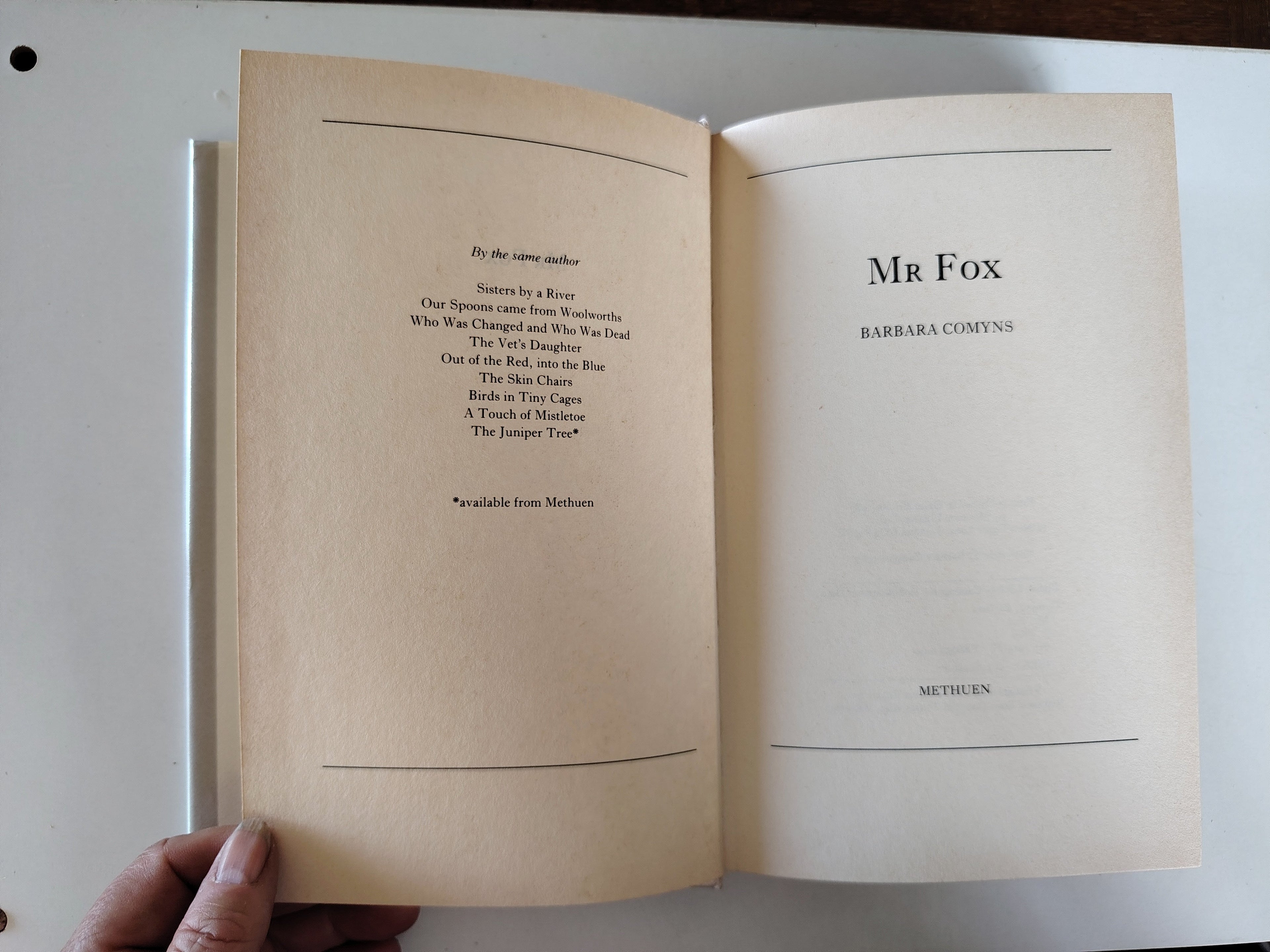 Mr Fox by Barbara Comyns First Edition Book Published in 1987 by Methuen