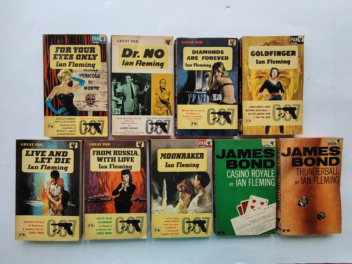 Ian Fleming James Bond Secret Agent Vintage PAN Paperback Books Very Good Condition