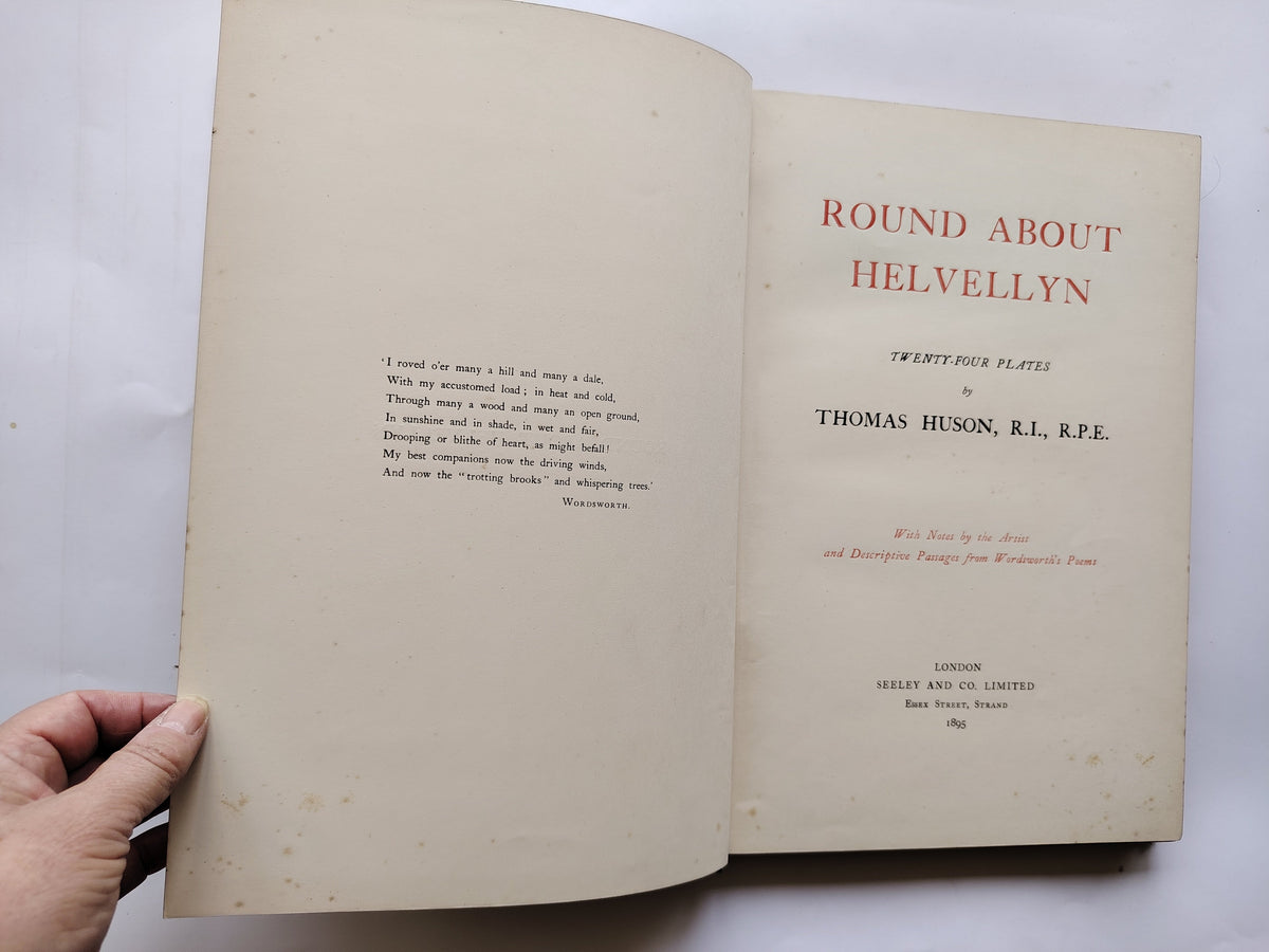 Round About Helvellyn Twenty-Four Plates by Thomas Huson 1895 Large Format Book