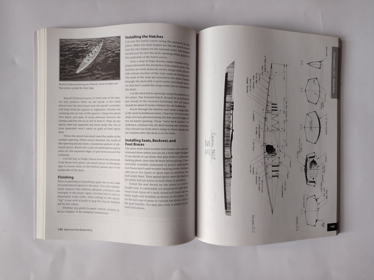 Ultra Simple Boatbuilding by Gavin Atkin and Stitch and Glue Boatbuilding by Chris Kulczycki Illustrated Paperback Books
