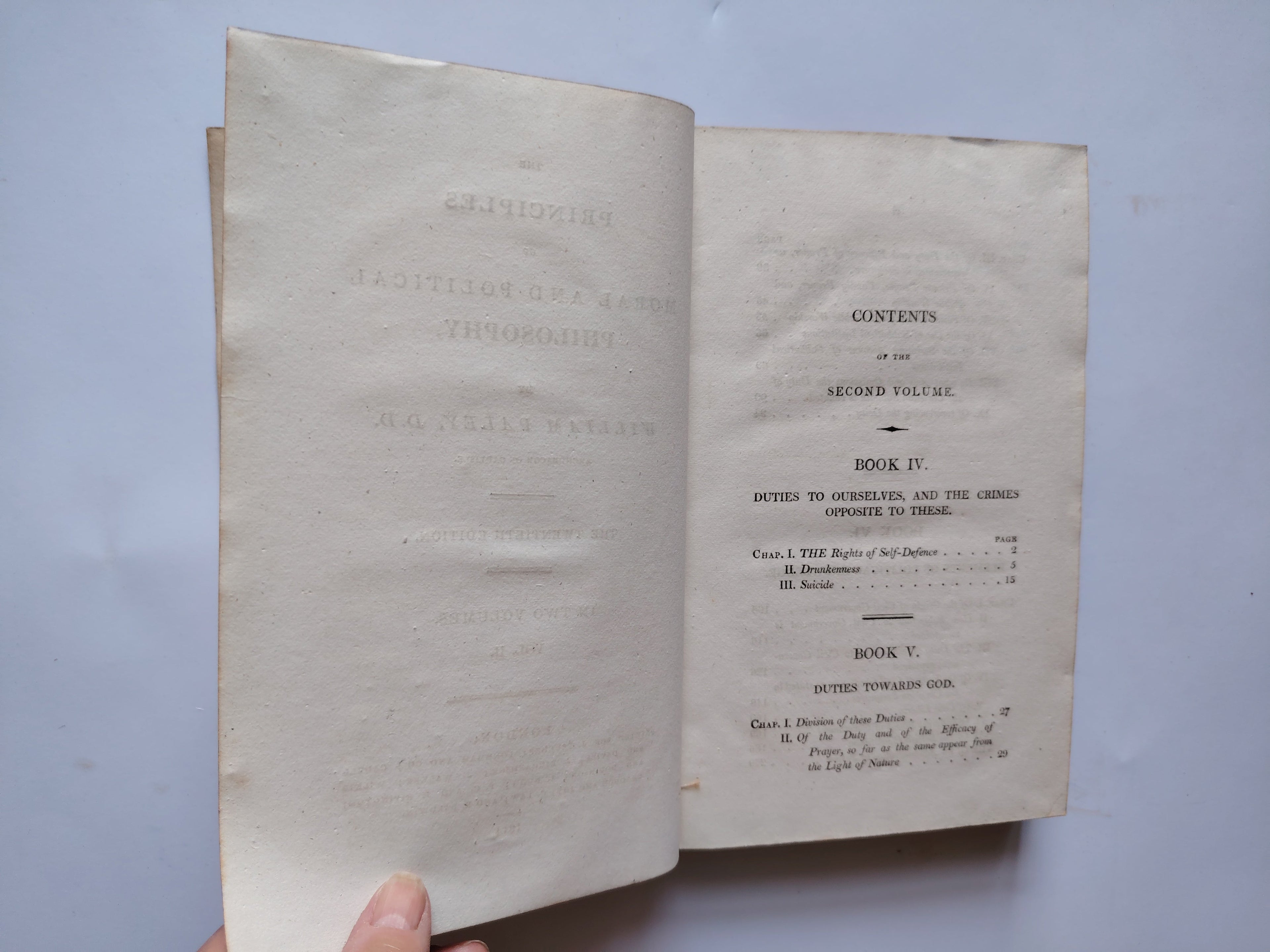 The Principles of Moral and Political Philosophy Volume II by William Pavey J Faulder Longman and Co 1814