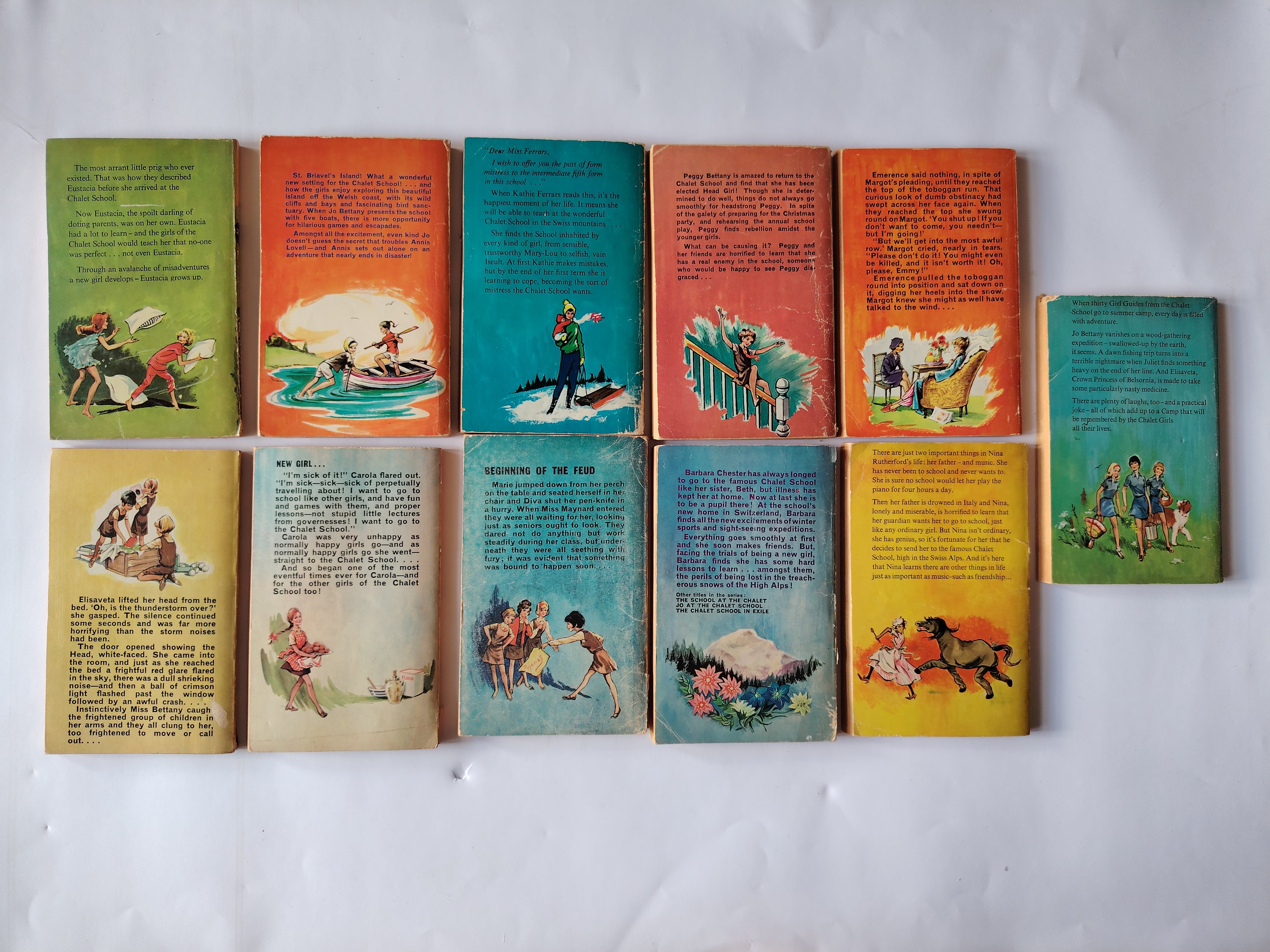 Elinor M Brent-Dyer Chalet School Armada Paperback Book Collection from 1967-1969