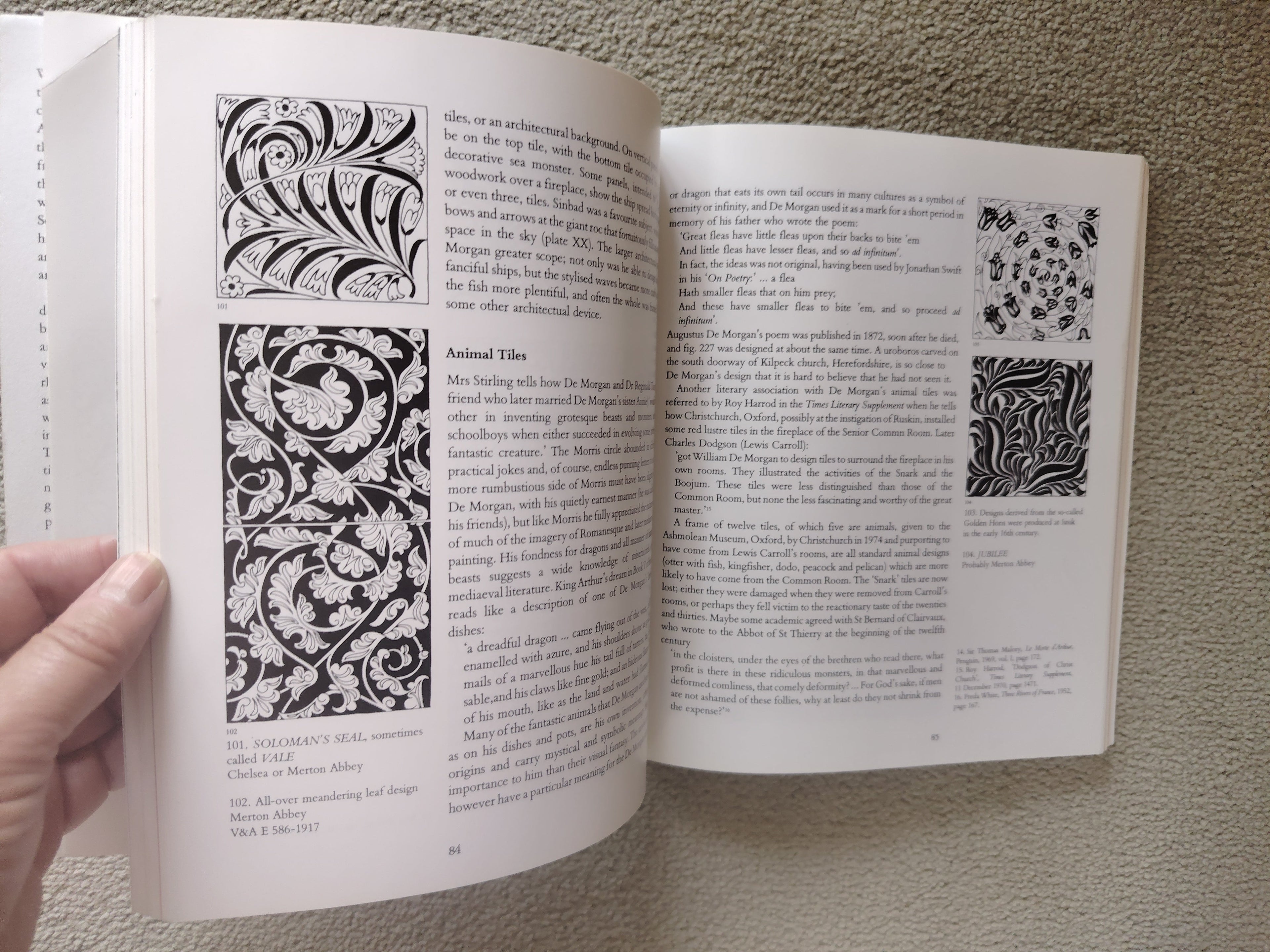 William De Morgan Tiles by Jon Catleugh with essays by Elizabeth Aslin and Alan Caiger-Smith 1999 Illustrated Book
