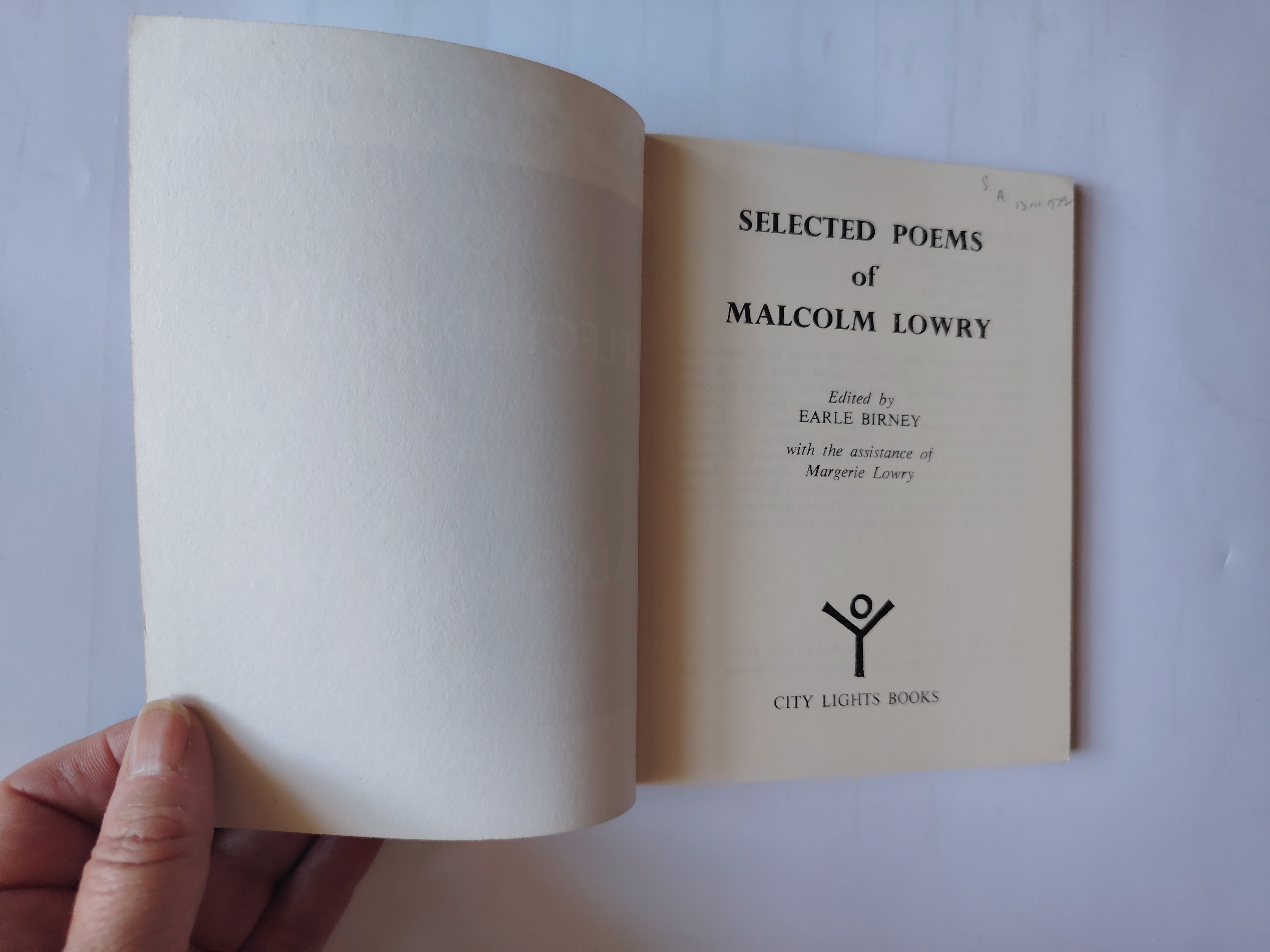The Pocket Poets Series Two Books Selected Poems of Malcolm Lowry and Kaddish and other poems 1958-1960 Allen Ginsberg City Lights Books