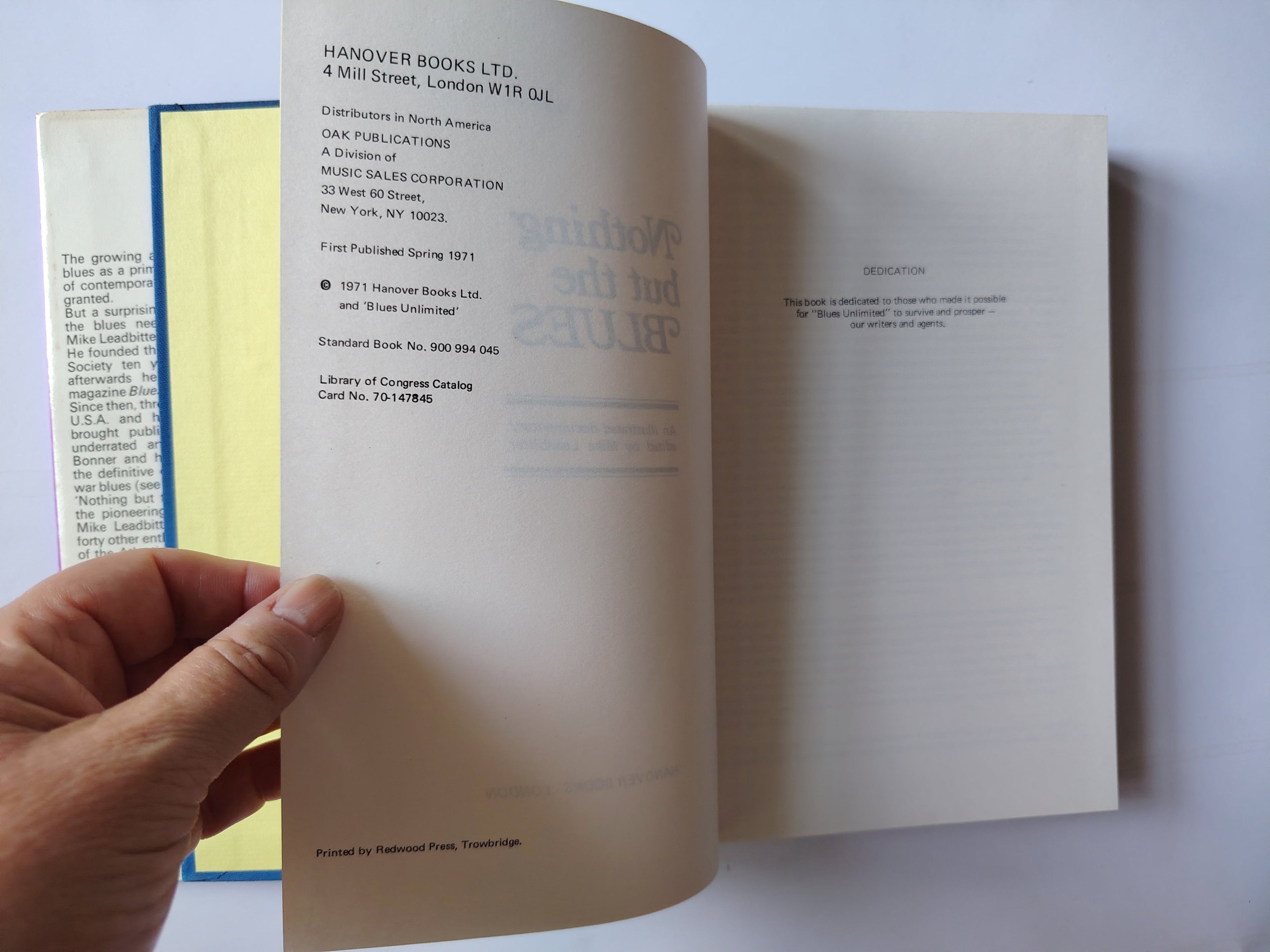 Nothing But the Blues An Illustrated documentary Edited by Mike Leadbitter First Edition 1971