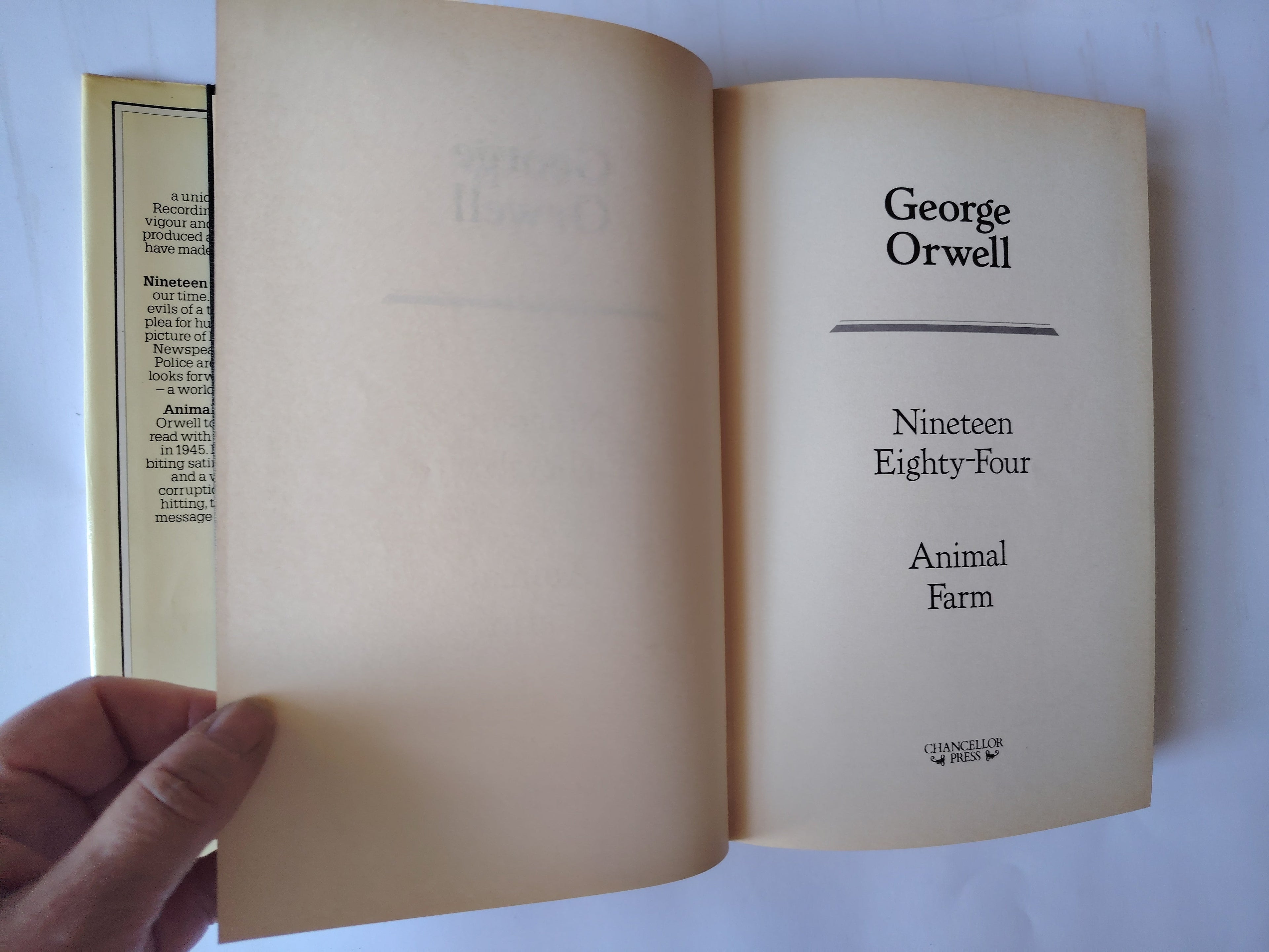 George Orwell Nineteen Eighty-Four and Animal Farm Complete and Unabridged Chancellor Press Published in 1984